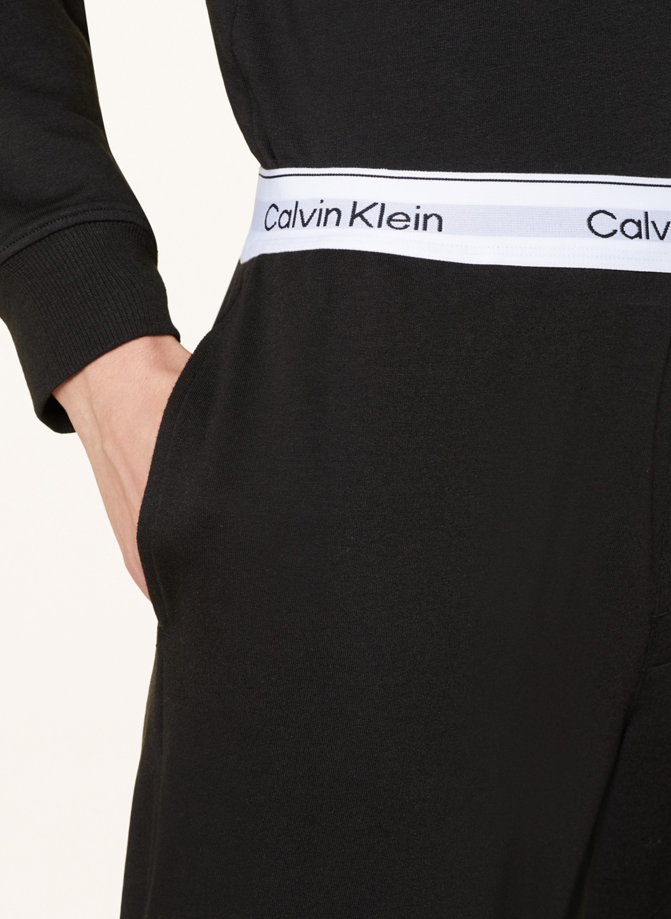 Calvin Klein Pohodlné domácí kalhoty MODERN COTTON, Barva: ČERNÁ (Obrázek 5)