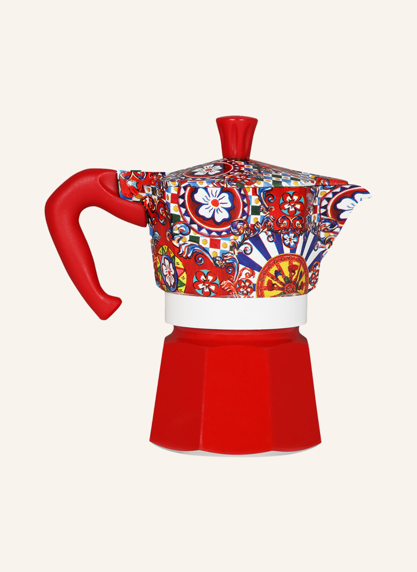 DOLCE & GABBANA CASA Espressokocher MOKA EXPRESS: ROT / BLAU / WEISS