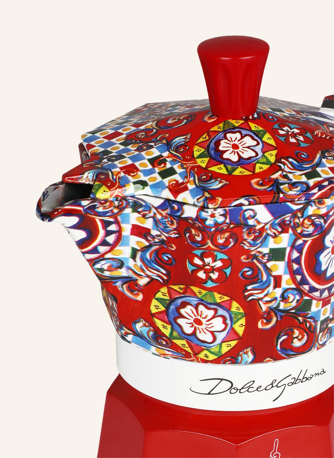DOLCE & GABBANA CASA Espressokocher MOKA EXPRESS: ROT / BLAU / WEISS