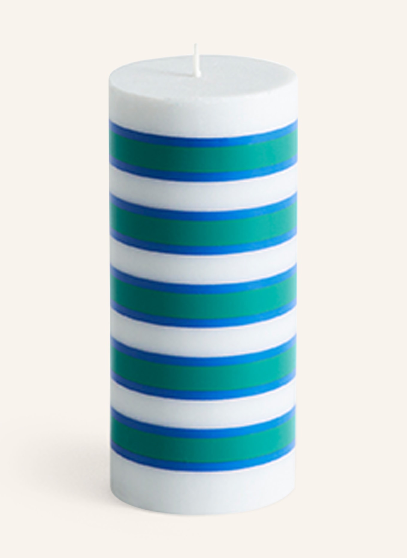 HAY Candle COLUMN SMALL, Color: BLUE/ WHITE/ GREEN (Image 1)