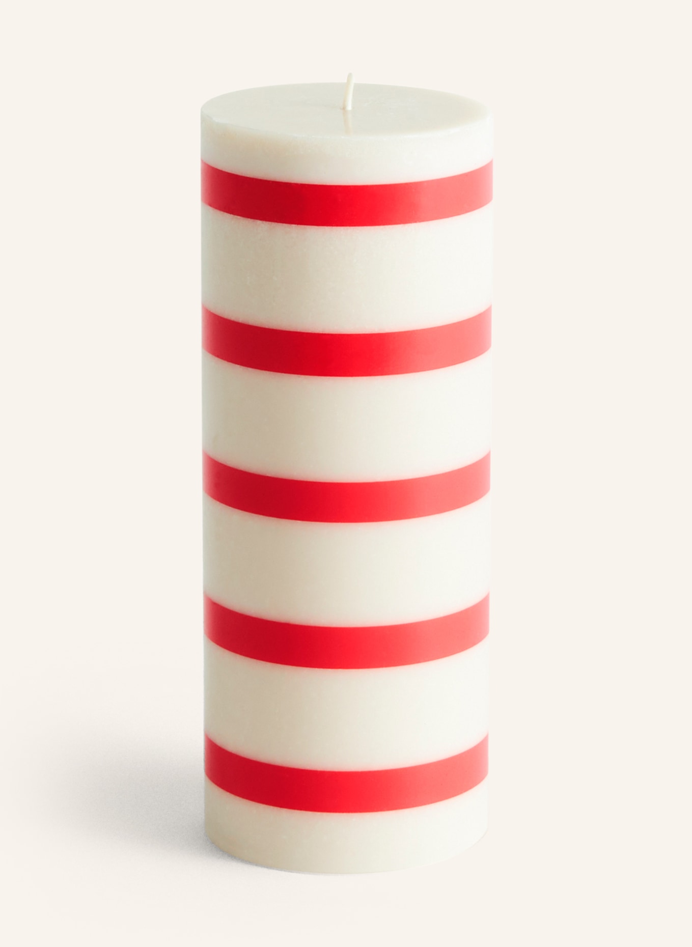 HAY Candle COLUMN MEDIUM, Color: WHITE/ RED (Image 1)