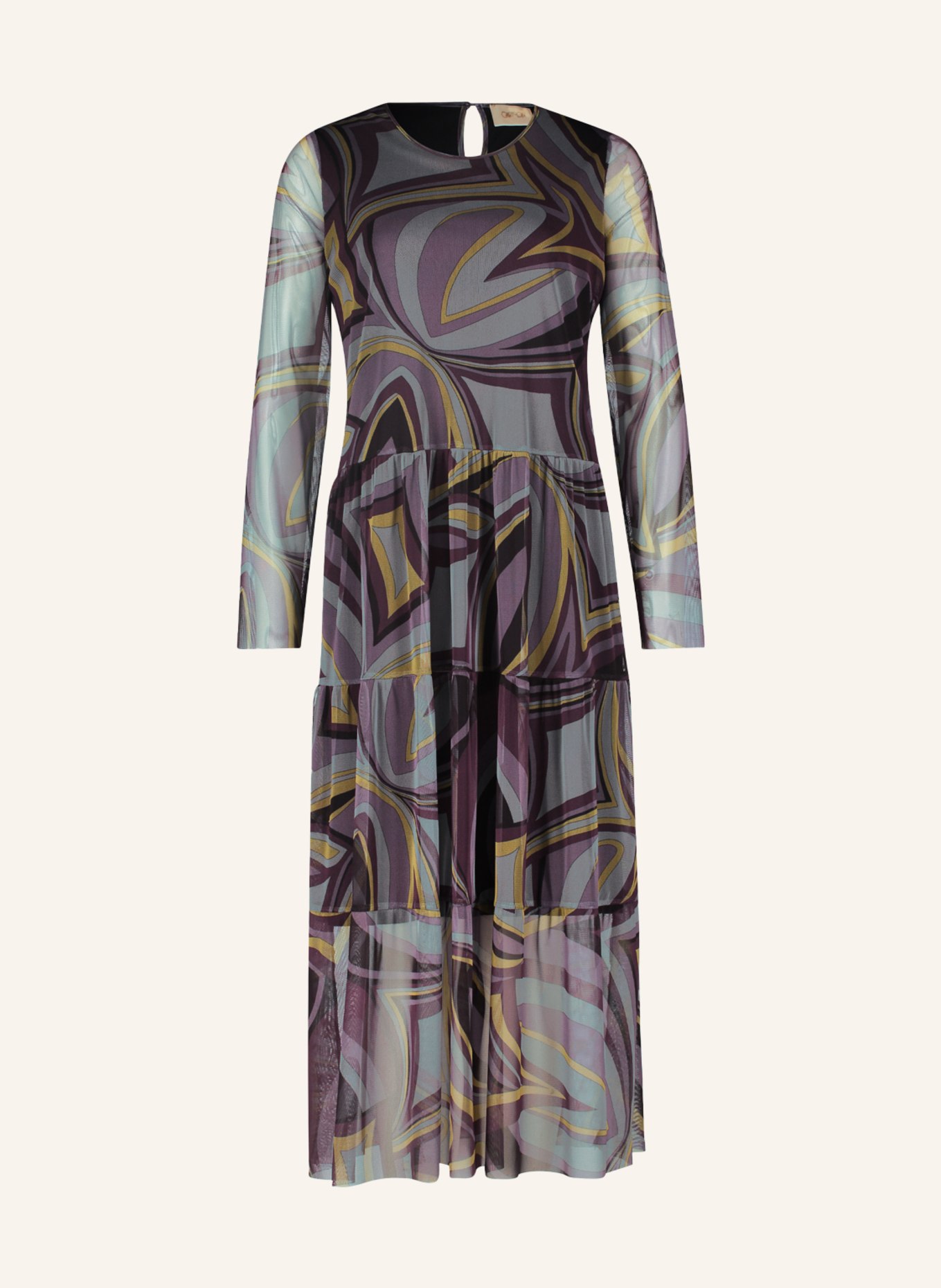 CARTOON Mesh dress, Color: GRAY/ PURPLE/ LIGHT GREEN (Image 1)