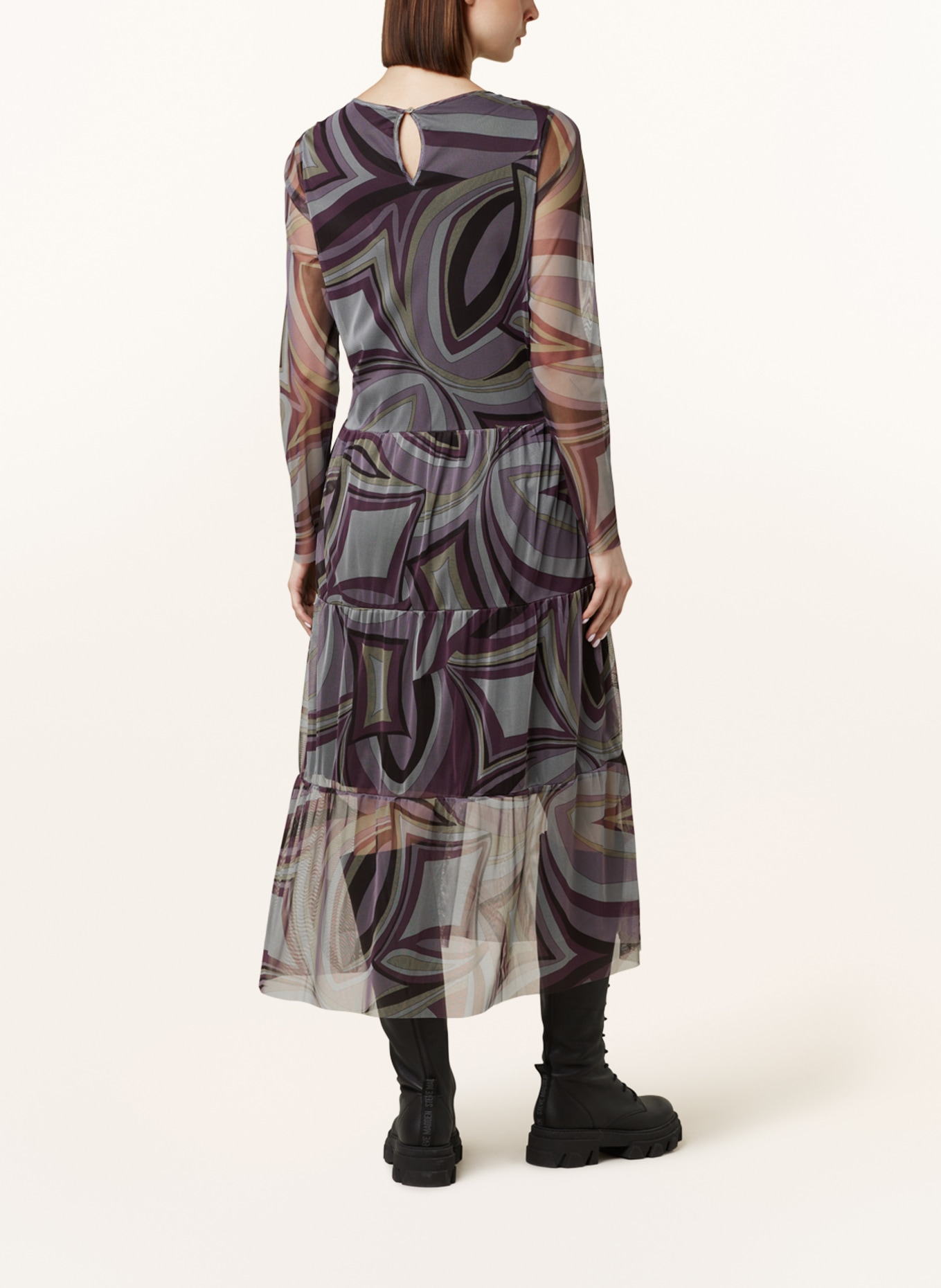 CARTOON Mesh-Kleid, Farbe: GRAU/ LILA/ HELLGRÜN (Bild 3)