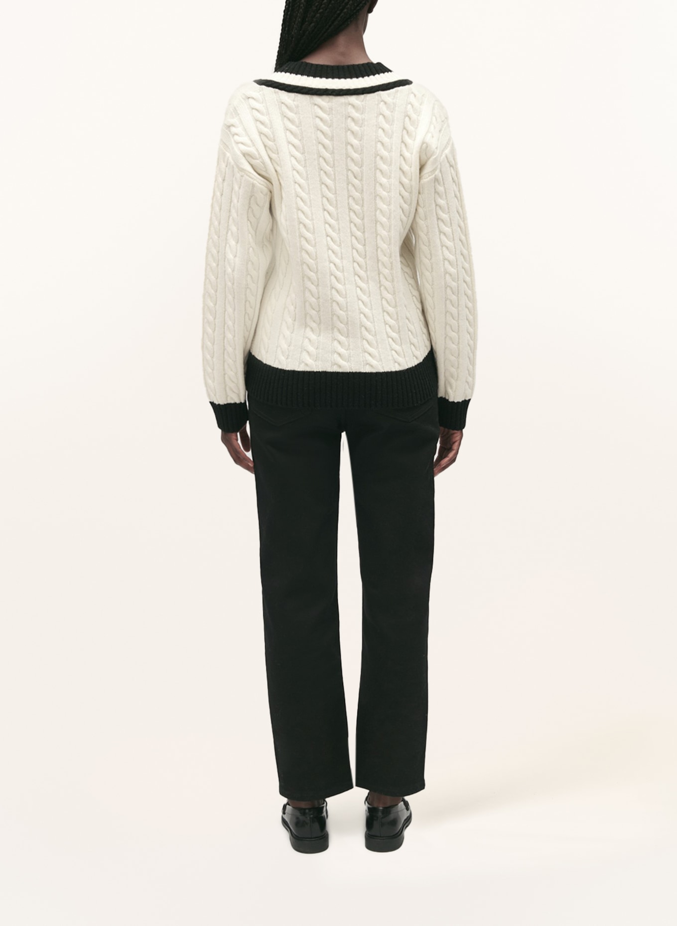 CLAUDIE PIERLOT Pullover, Farbe: ECRU/ SCHWARZ (Bild 3)