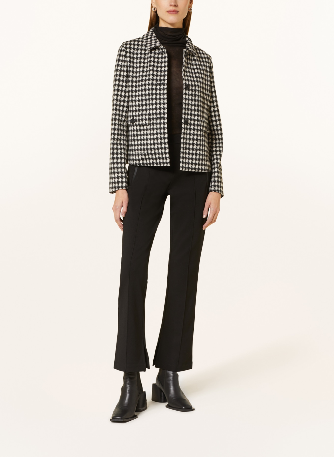 lilienfels Knit blazer, Color: BLACK/ LIGHT GRAY (Image 2)