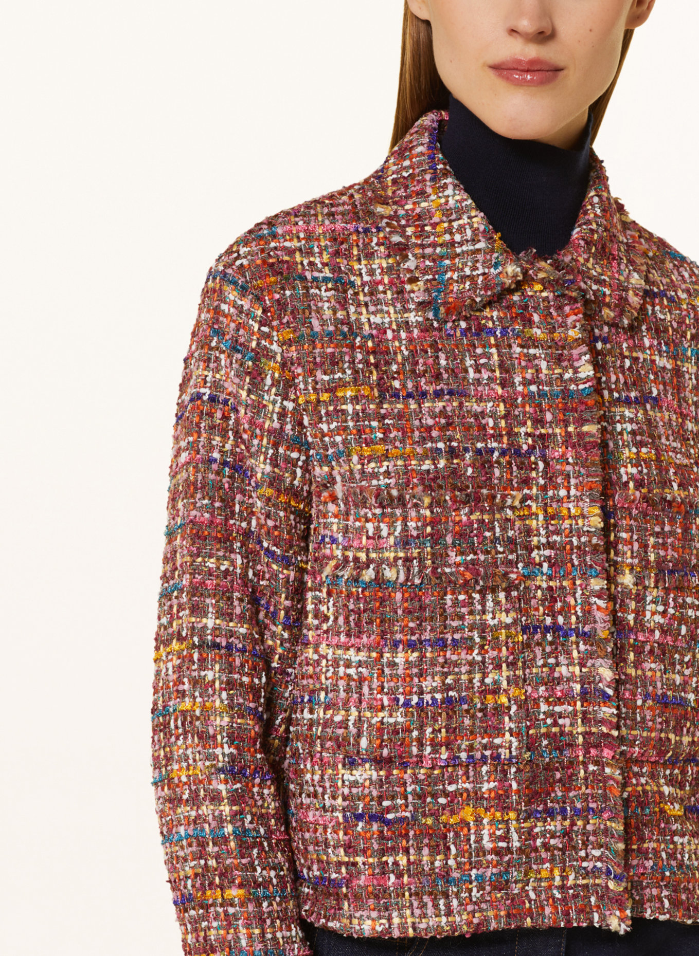 lilienfels Tweed jacket, Color: DARK RED/ PURPLE/ TURQUOISE (Image 4)