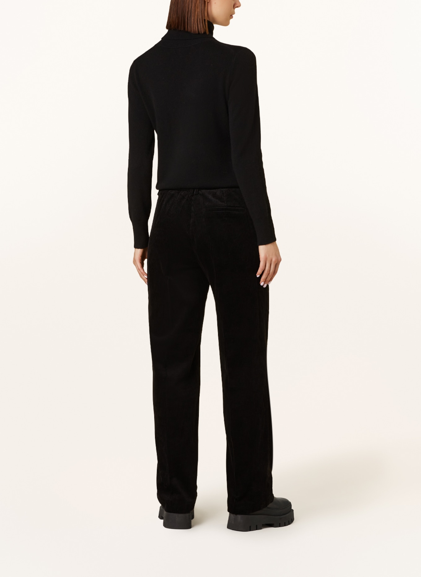 OPUS Corduroy trousers MAHLIA, Color: BLACK (Image 3)