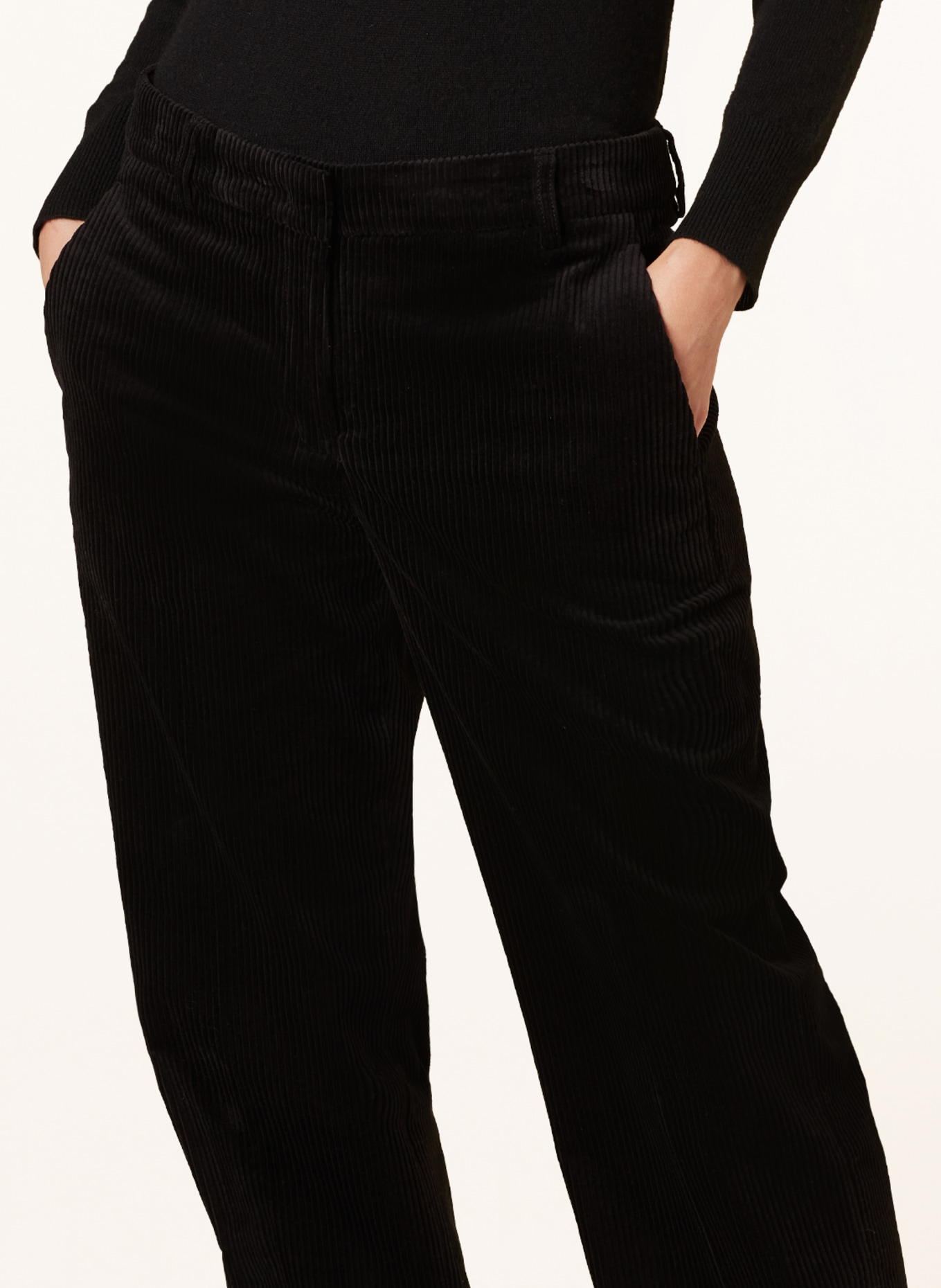 OPUS Corduroy trousers MAHLIA, Color: BLACK (Image 5)