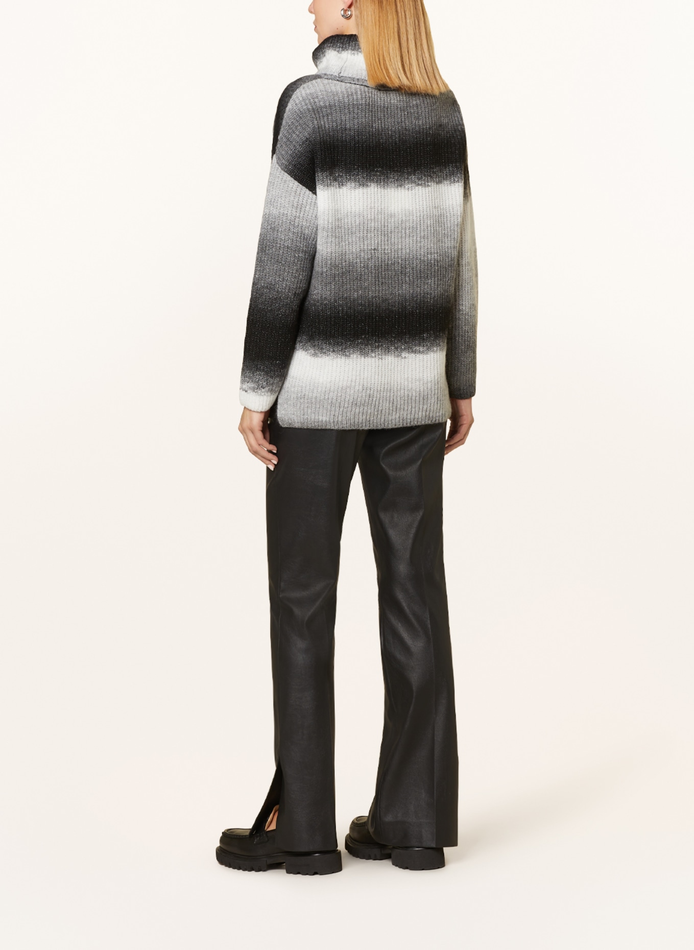 CARTOON Turtleneck sweater, Color: BLACK/ WHITE/ LIGHT GRAY (Image 3)