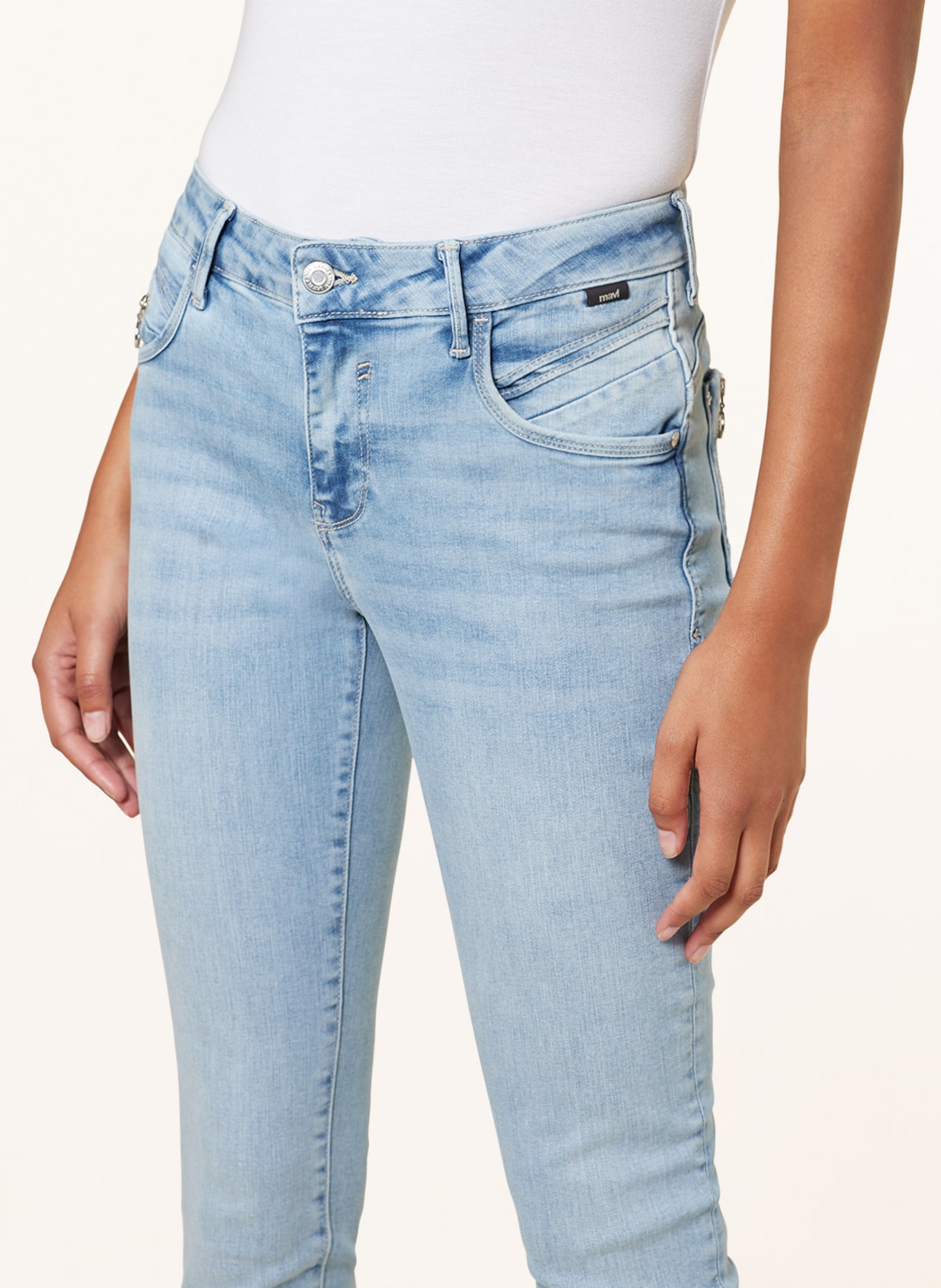 mavi Skinny Jeans ADRIANA, Farbe: 80392 lt glam (Bild 5)