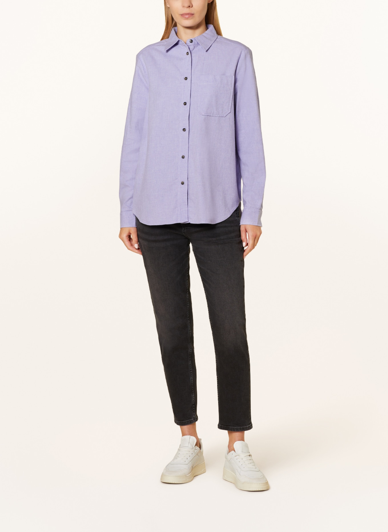 OPUS Shirt blouse FARVEN in flannel, Color: LIGHT PURPLE (Image 2)