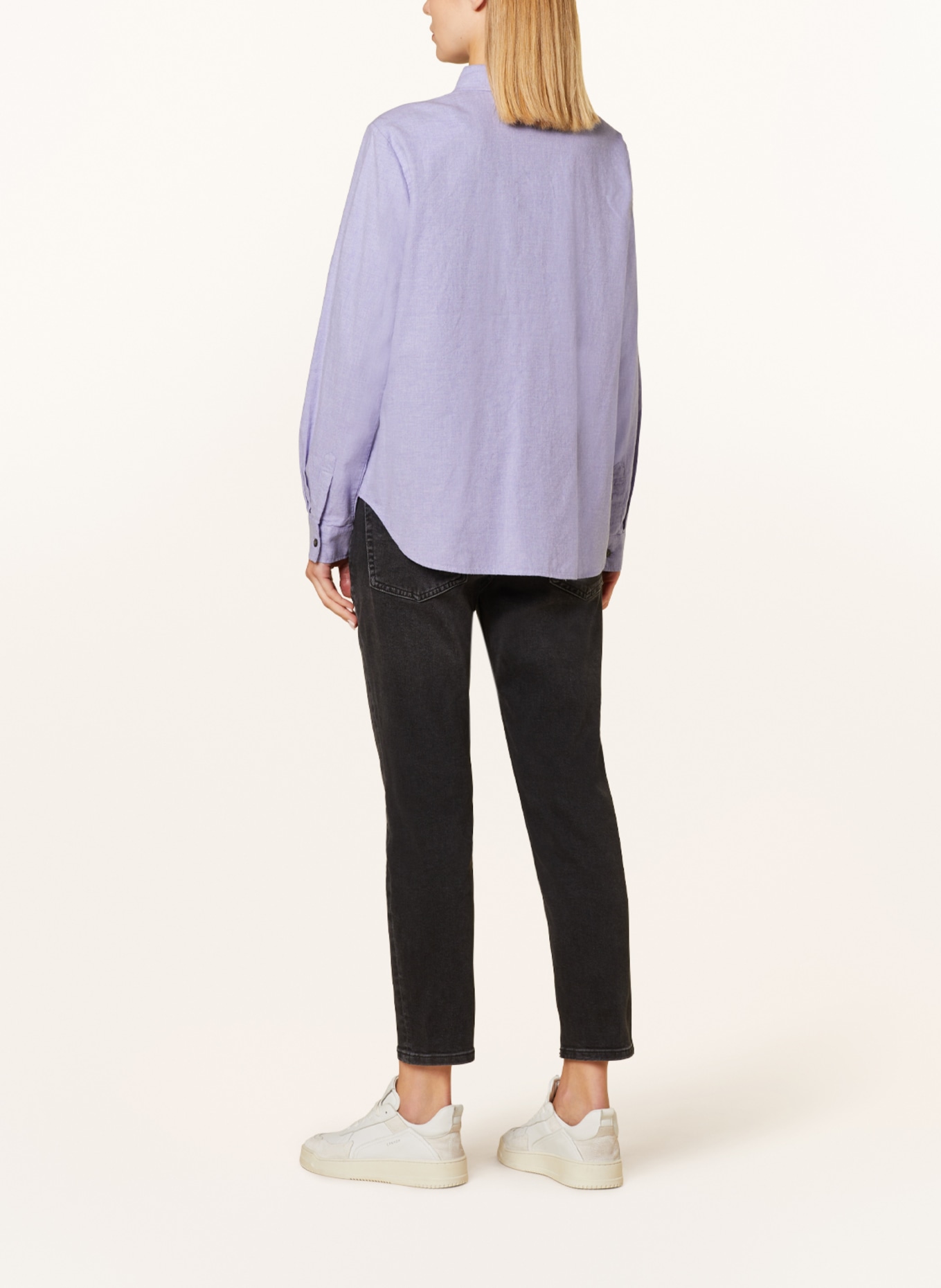OPUS Shirt blouse FARVEN in flannel, Color: LIGHT PURPLE (Image 3)