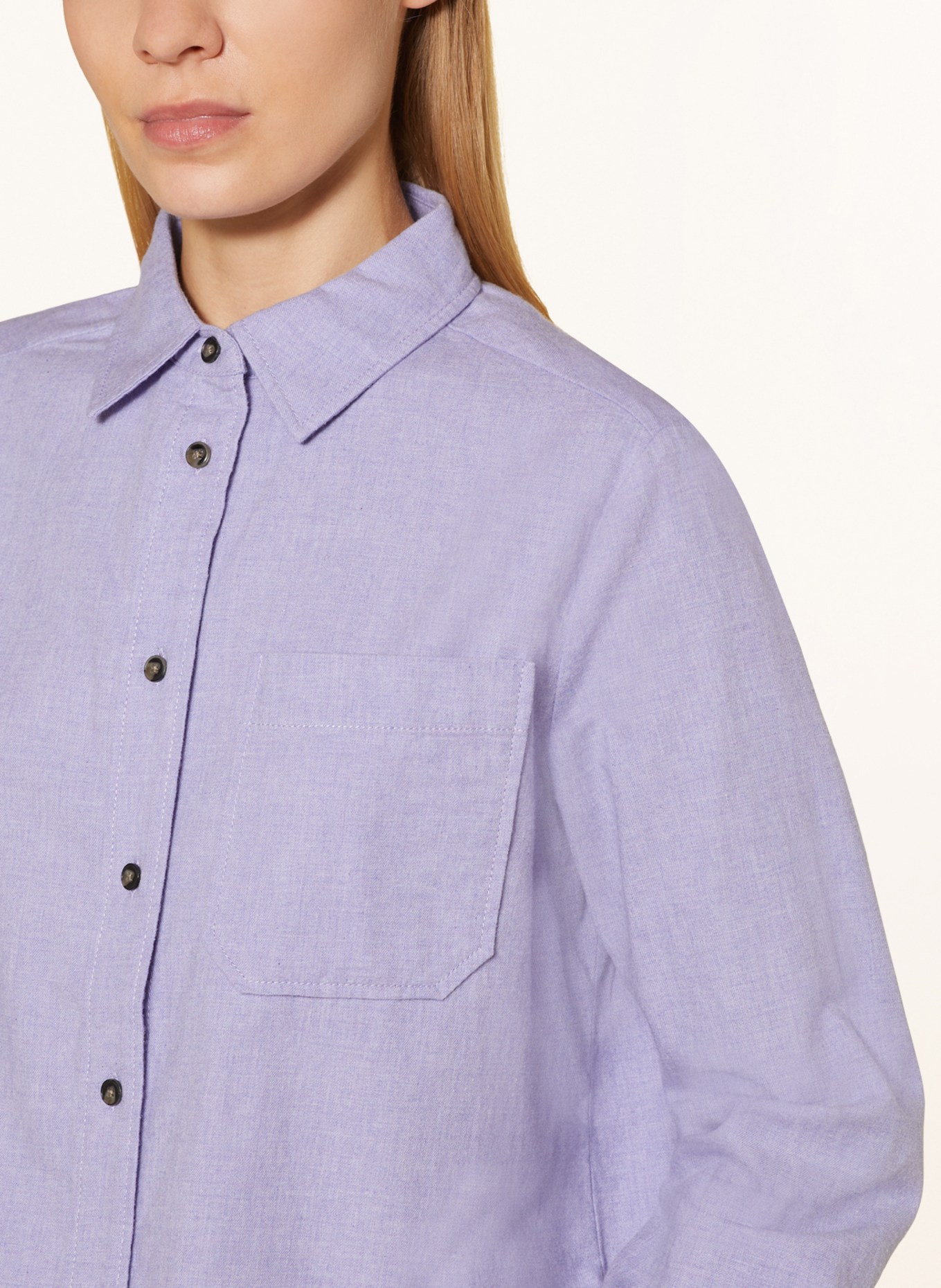 OPUS Shirt blouse FARVEN in flannel, Color: LIGHT PURPLE (Image 4)