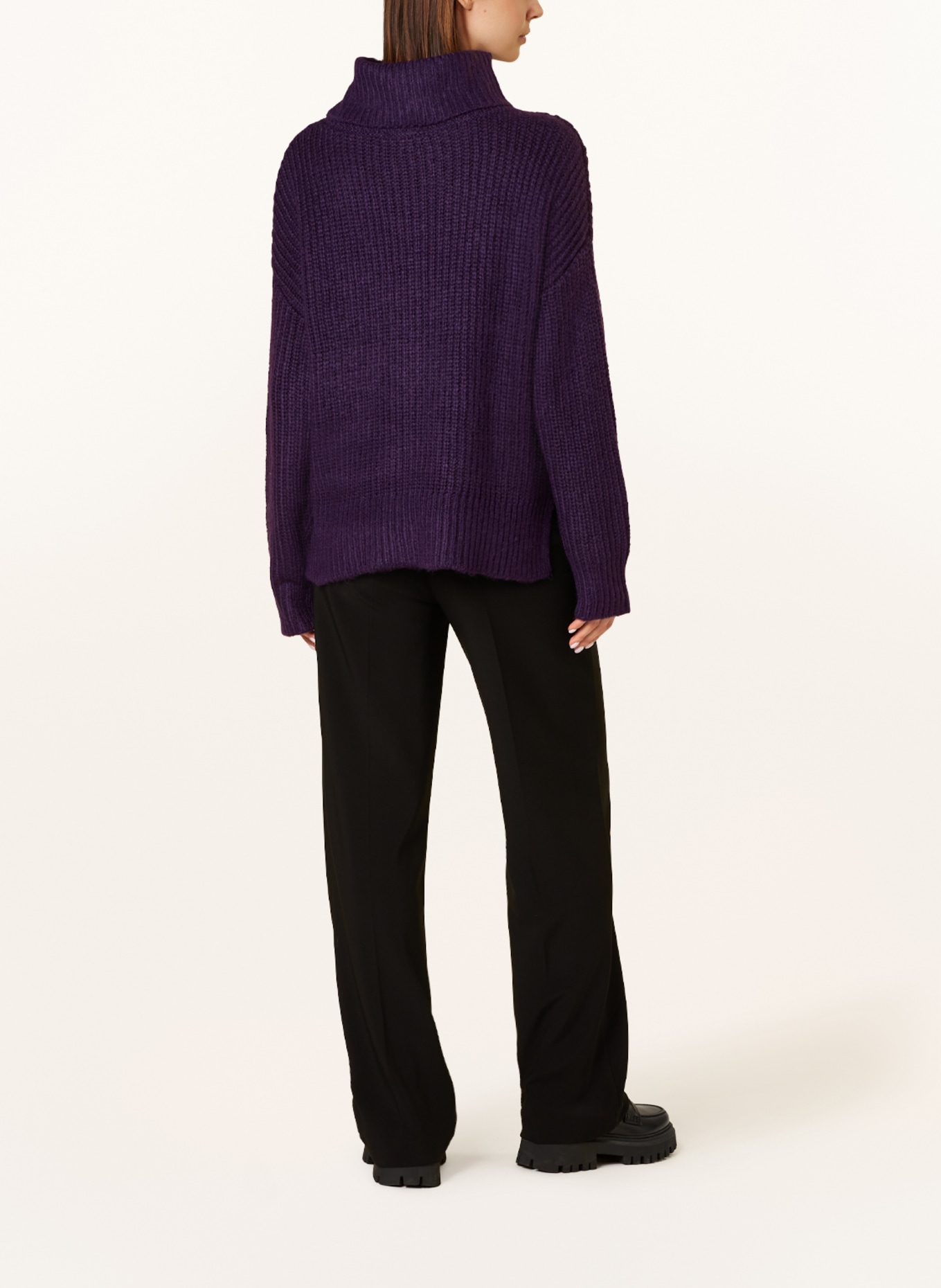 CARTOON Turtleneck sweater, Color: DARK PURPLE (Image 3)