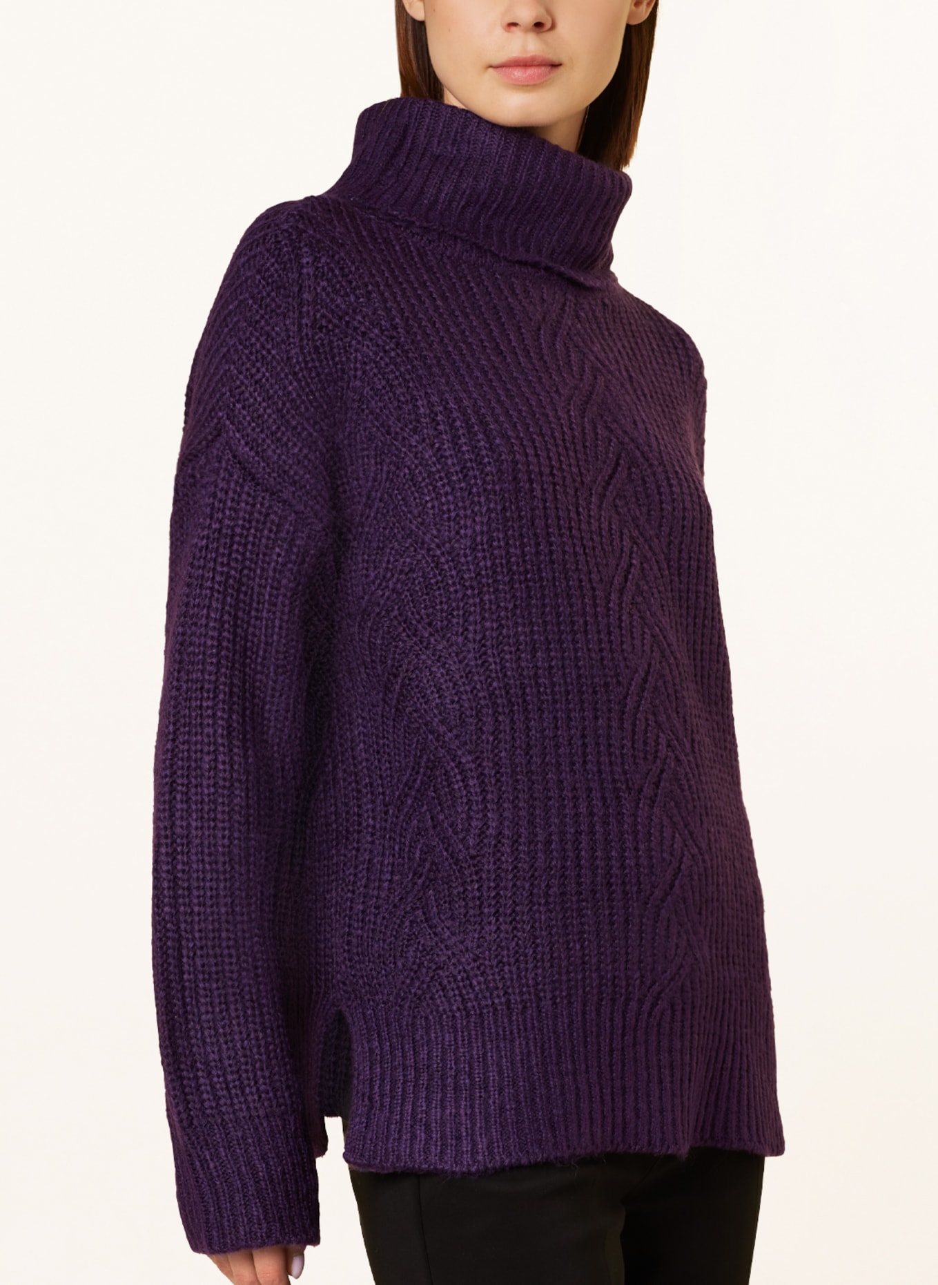 CARTOON Turtleneck sweater, Color: DARK PURPLE (Image 4)
