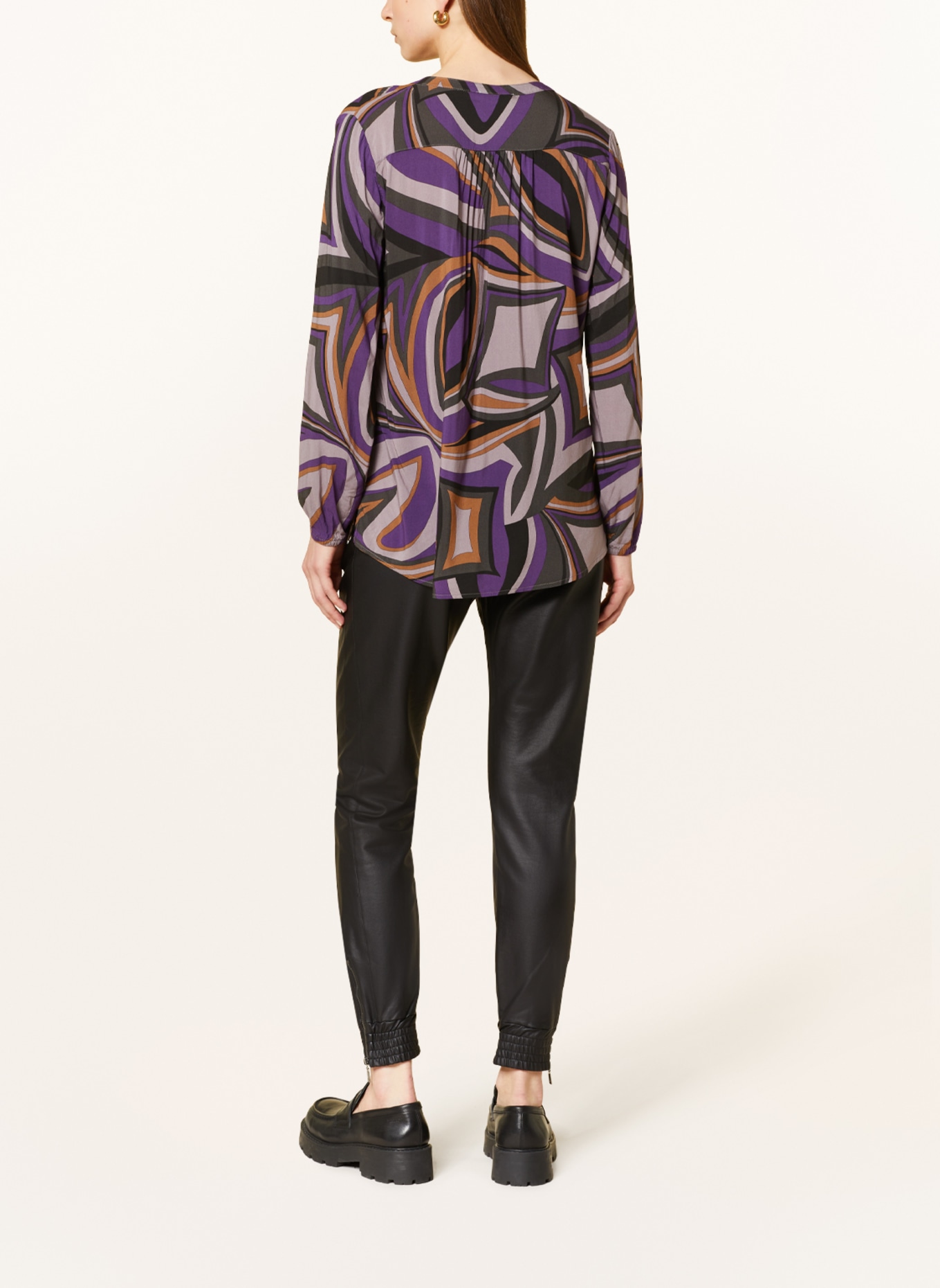 CARTOON Shirt blouse, Color: PURPLE/ GRAY/ BLACK (Image 3)