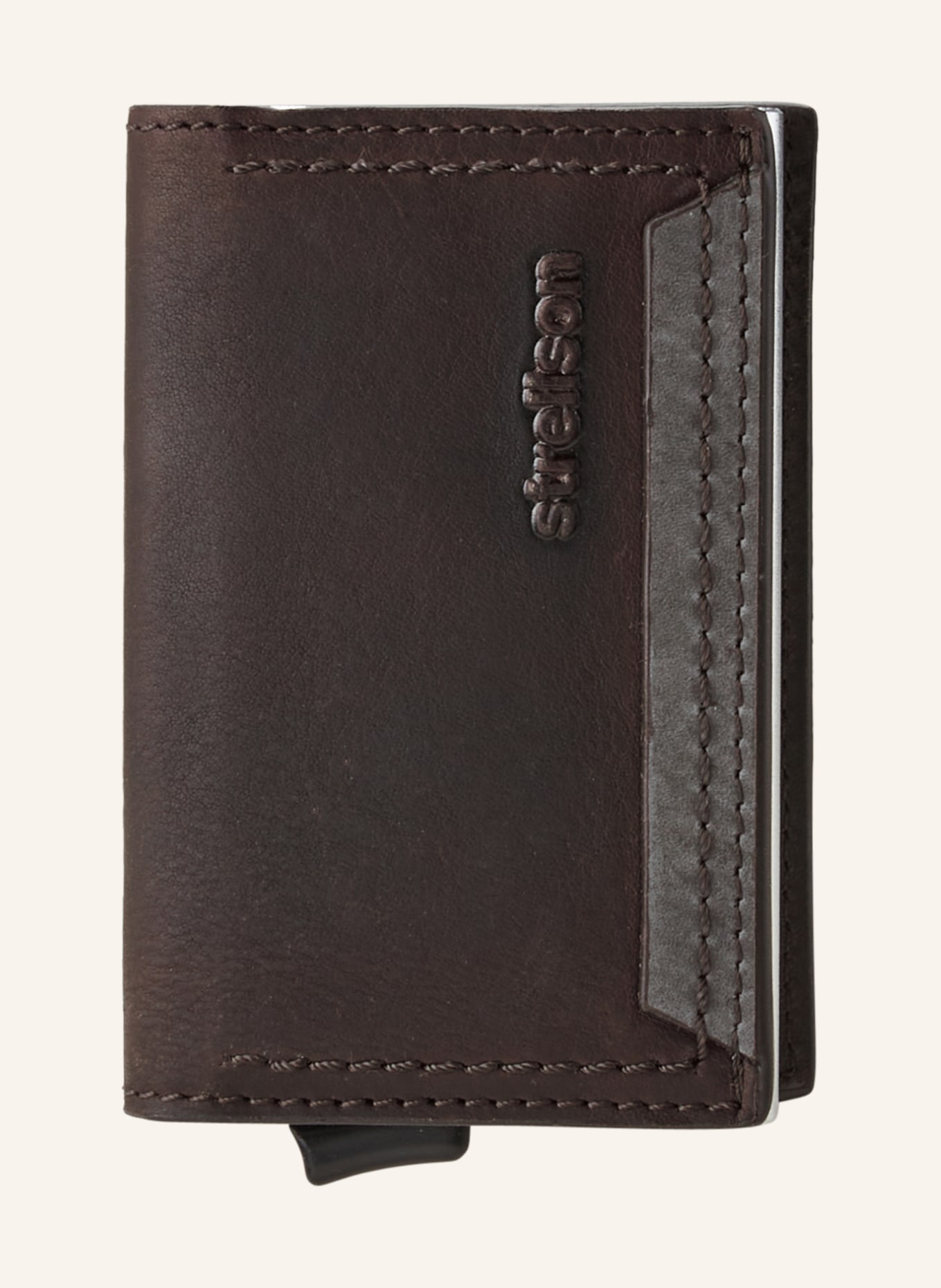 STRELLSON Card case CAMDEN C-ONE E-CAGE, Color: DARK BROWN (Image 1)