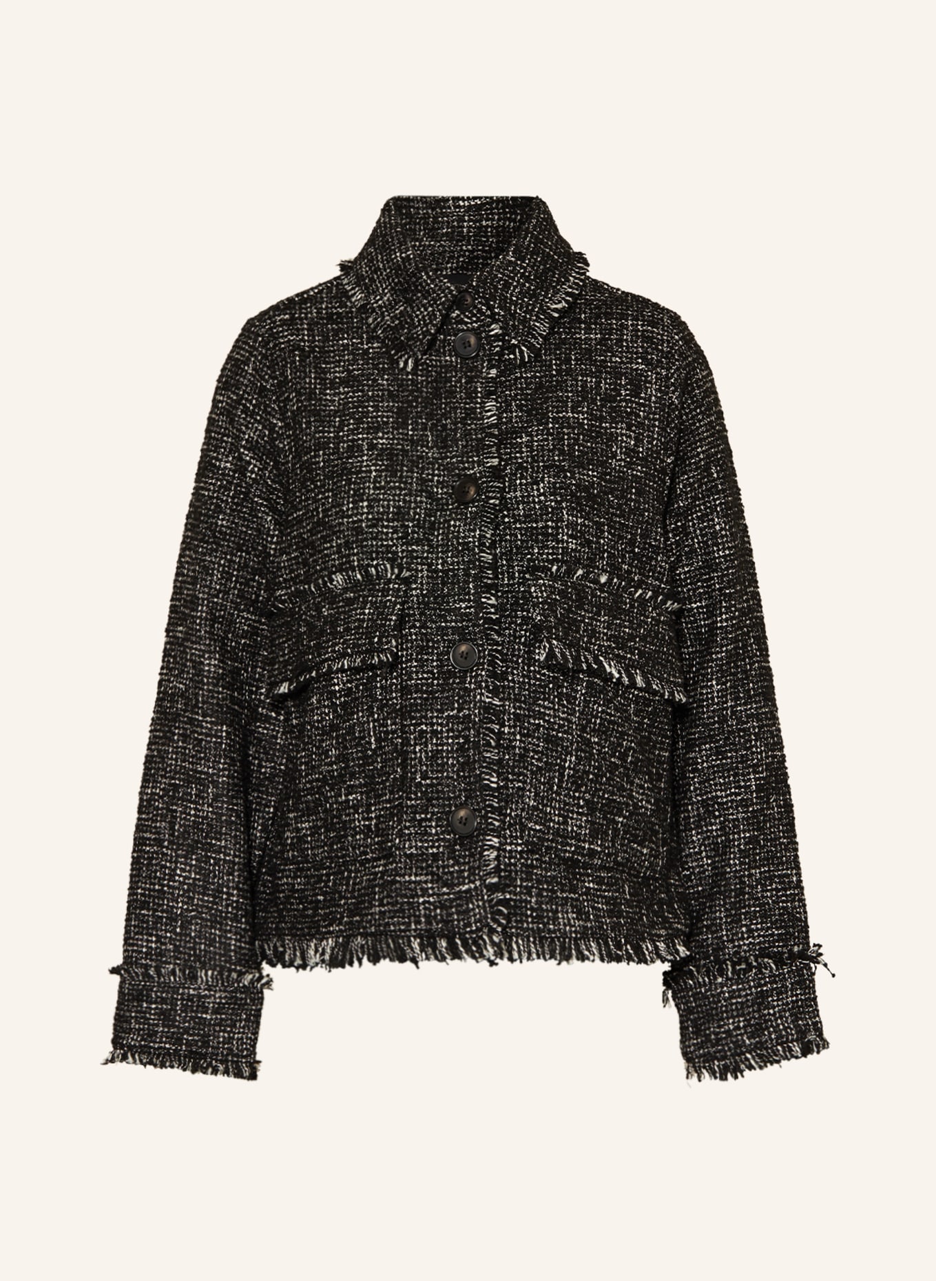 someday Bouclé jacket NIOR, Color: BLACK/ WHITE (Image 1)