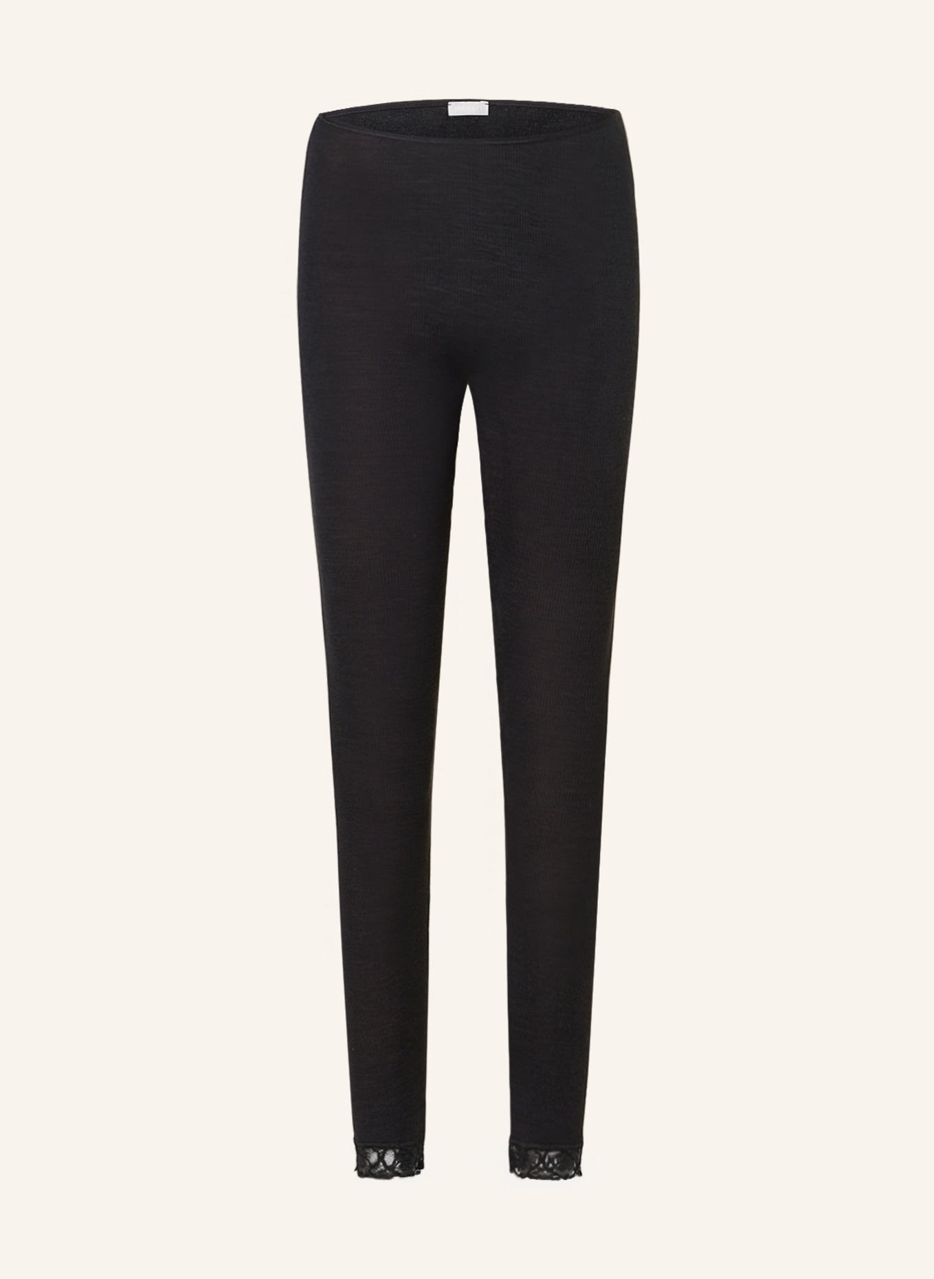 HANRO Pajama pants WOOLEN LACE with silk, Color: BLACK (Image 1)