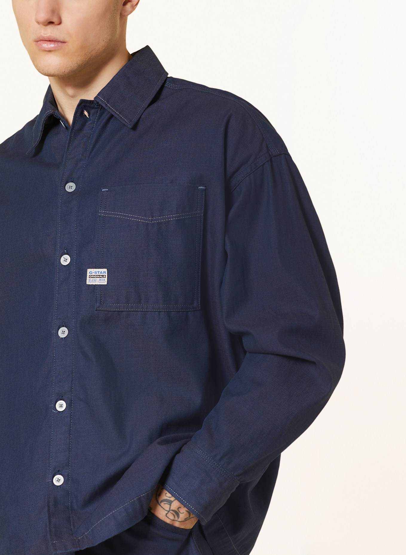 G-Star RAW Denim overshirt, Color: DARK BLUE (Image 4)