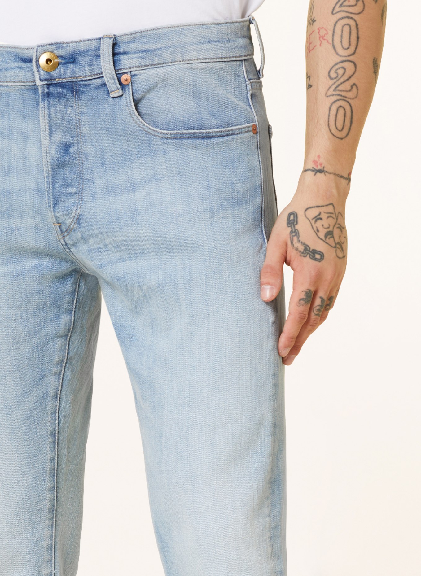 G-Star RAW Jeans 3301 SLIM Slim Fit, Farbe: HELLBLAU (Bild 6)
