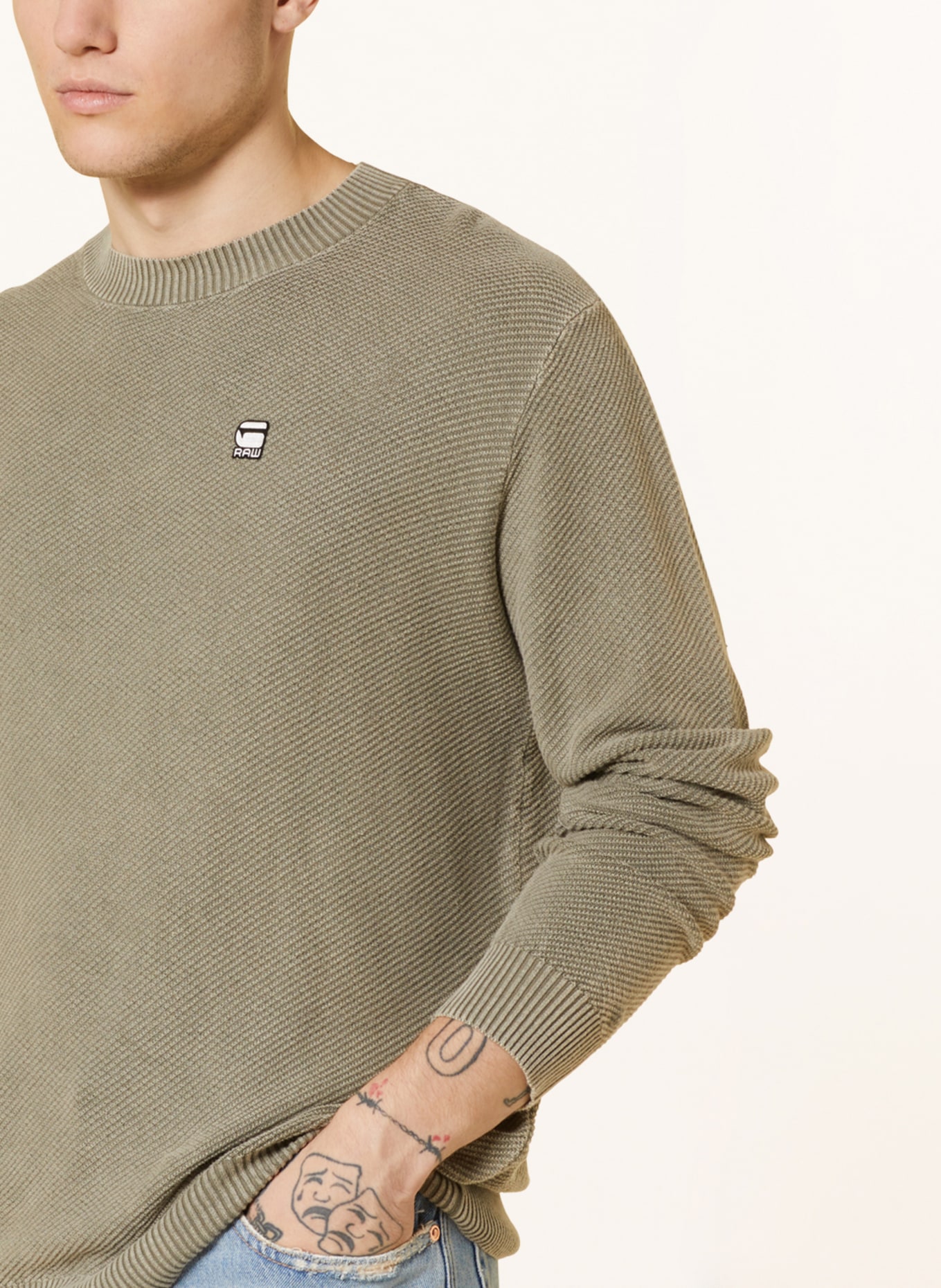 G-Star RAW Sweater MOSS, Color: OLIVE (Image 4)