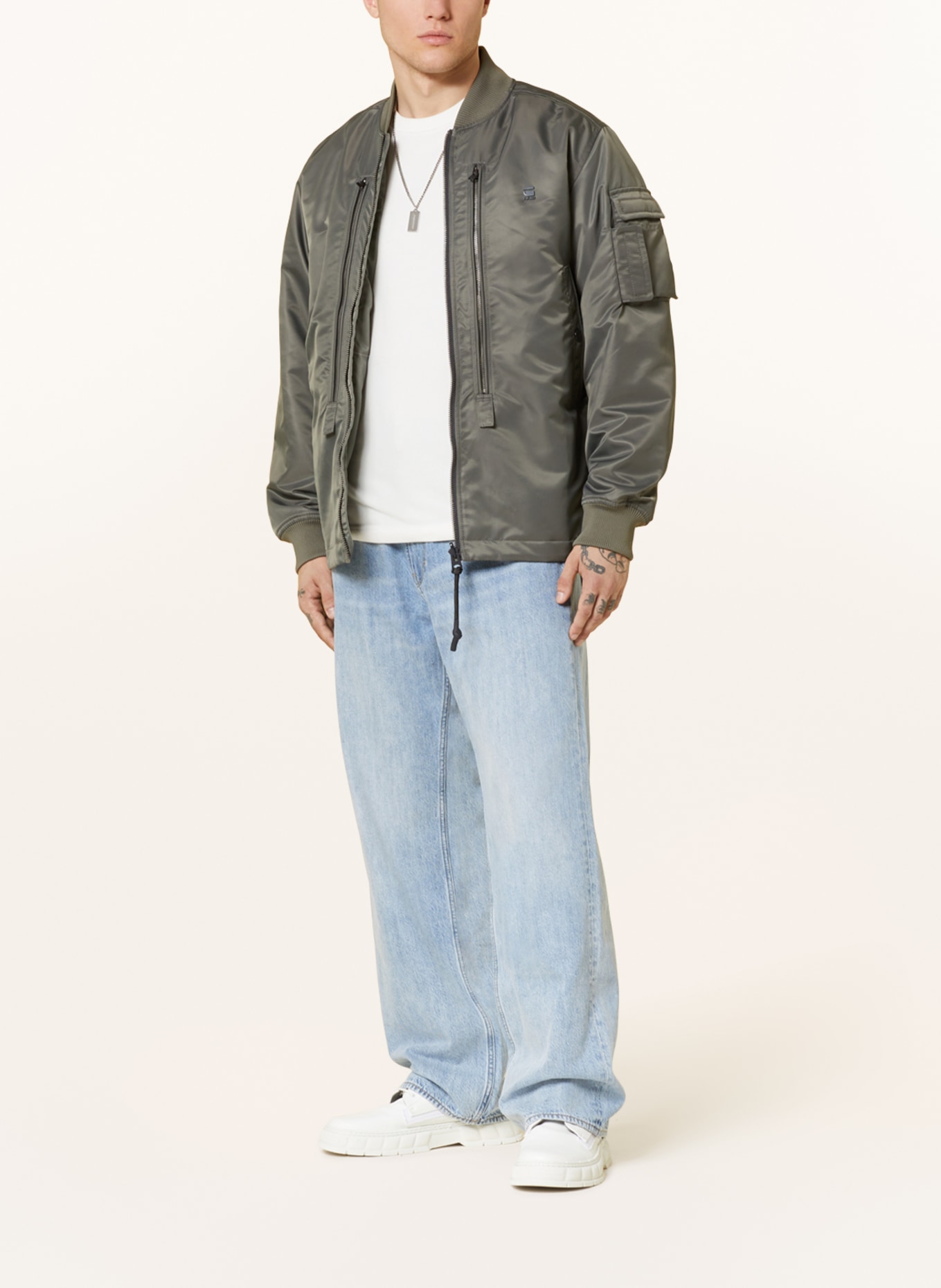 G-Star RAW Reversible bomber jacket DECK, Color: GRAY (Image 4)
