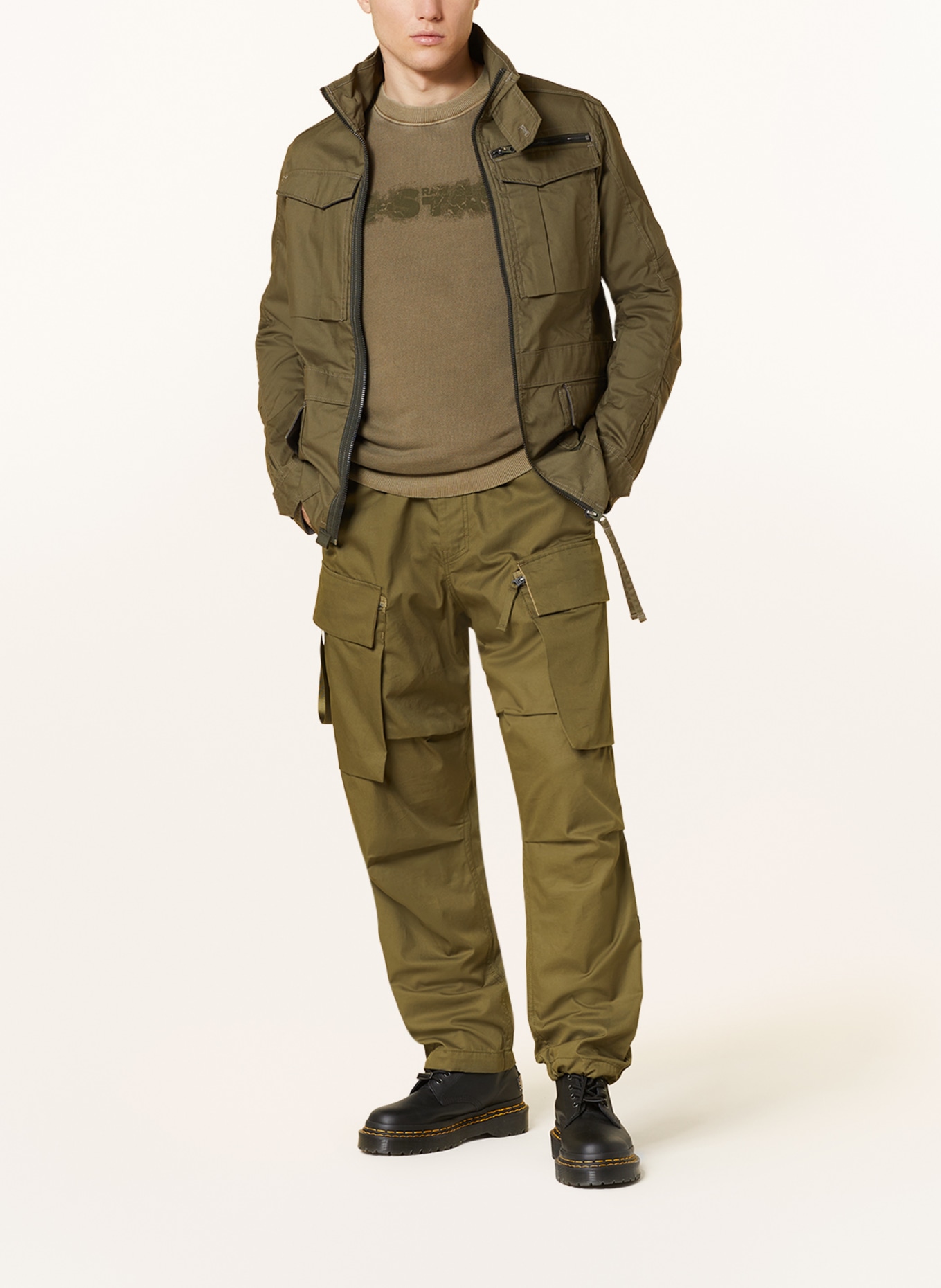 G-Star RAW Cargohose R-3N BALLOON CARGO Relaxed Tapered Fit, Farbe: OLIV (Bild 2)