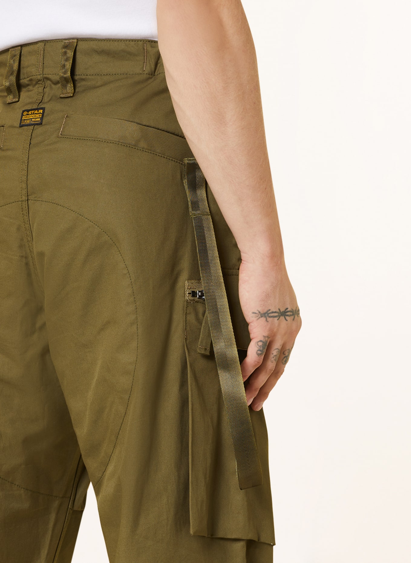 G-Star RAW Cargohose R-3N BALLOON CARGO Relaxed Tapered Fit, Farbe: OLIV (Bild 6)