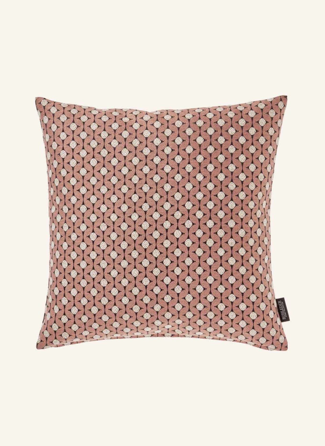ROHLEDER Decorative cushion BONITA with feather filling, Color: LIGHT ORANGE/ BLACK/ CREAM (Image 1)