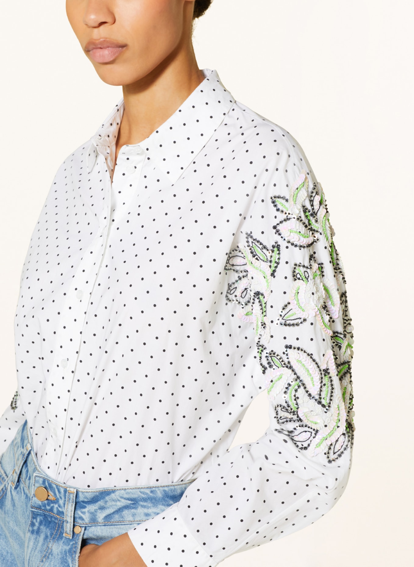 ESSENTIEL ANTWERP Shirt blouse FEENIE with sequins, Color: WHITE (Image 4)