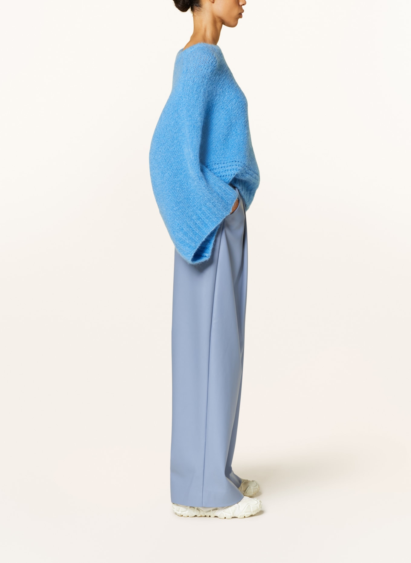 ESSENTIEL ANTWERP Trousers FABIOLA leather look, Color: LIGHT BLUE (Image 4)