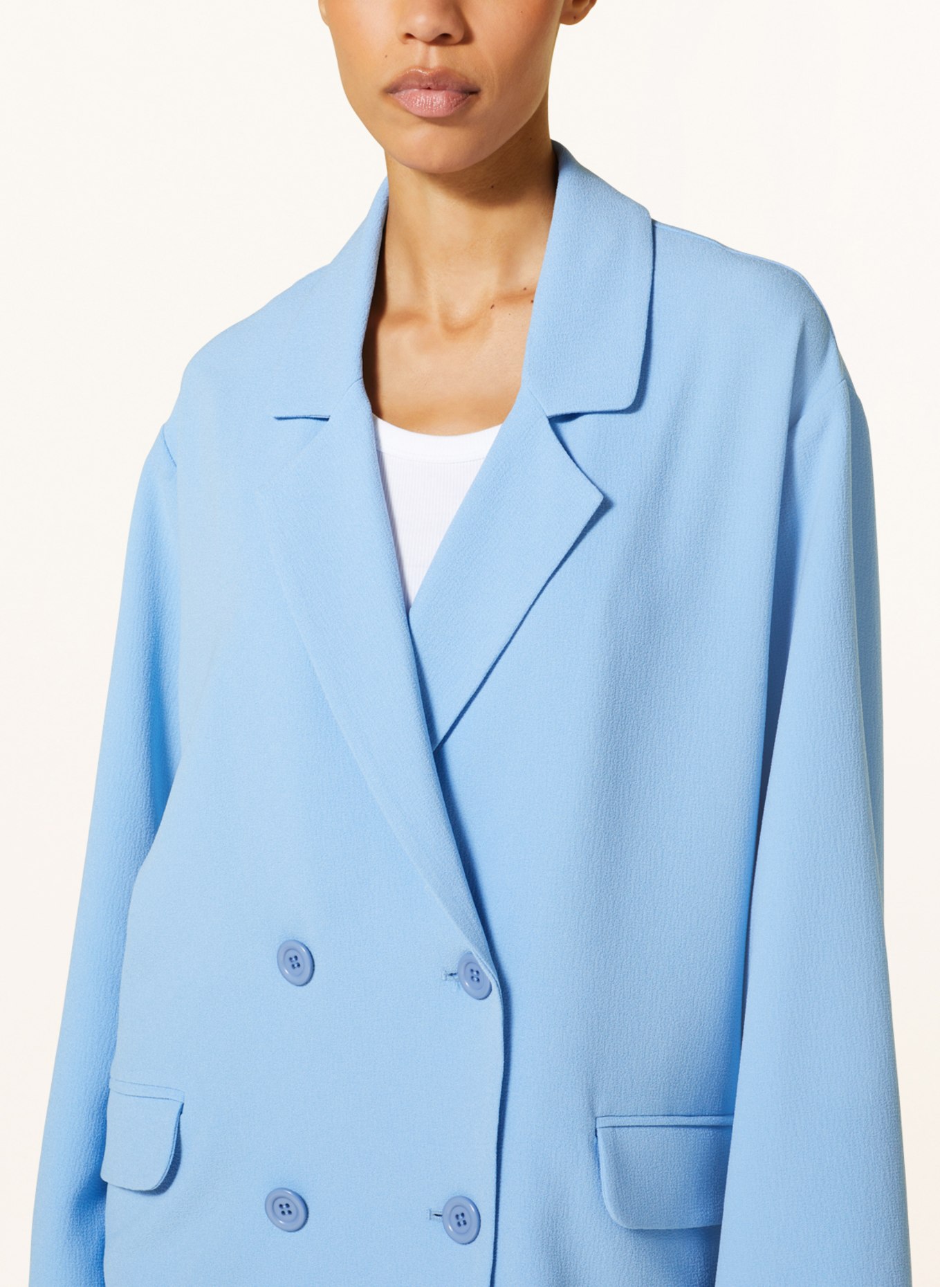 ESSENTIEL ANTWERP Oversized blazer FALLOUTBOY, Color: LIGHT BLUE (Image 4)