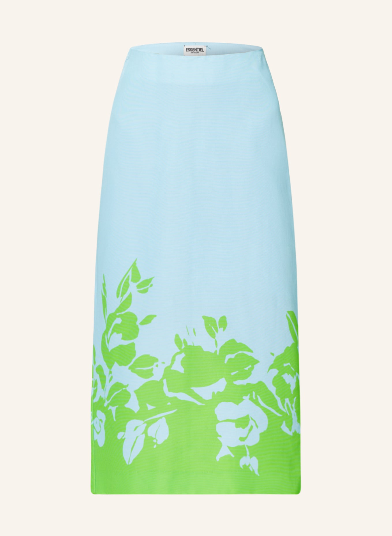 ESSENTIEL ANTWERP Skirt FAIRYDUST, Color: LIGHT BLUE/ NEON GREEN (Image 1)