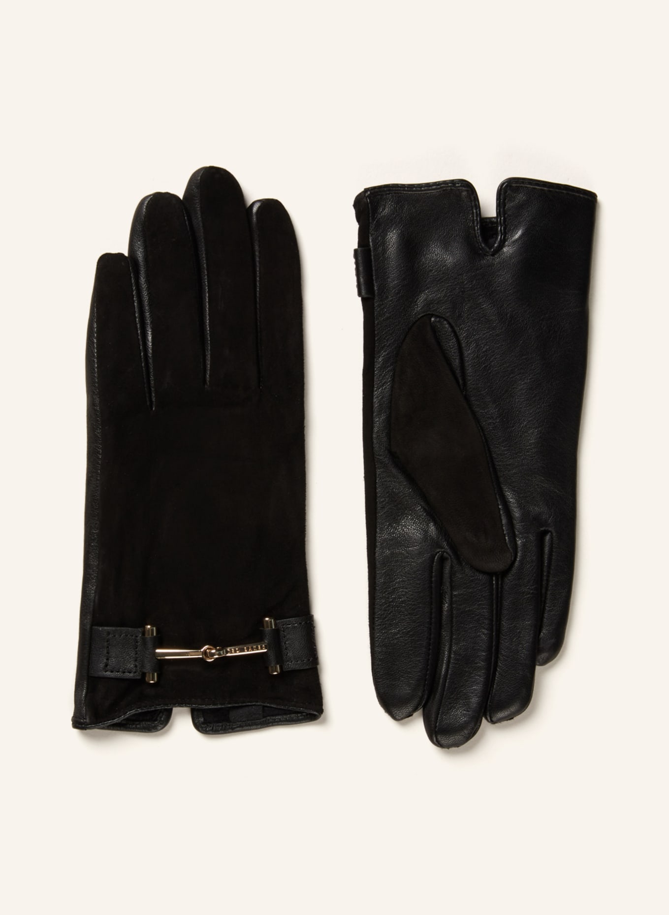 TED BAKER Leather gloves KELAA, Color: BLACK (Image 1)