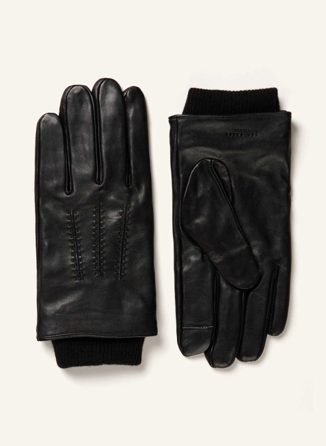 TED BAKER Leather gloves BALLAT, Color: BLACK (Image 1)