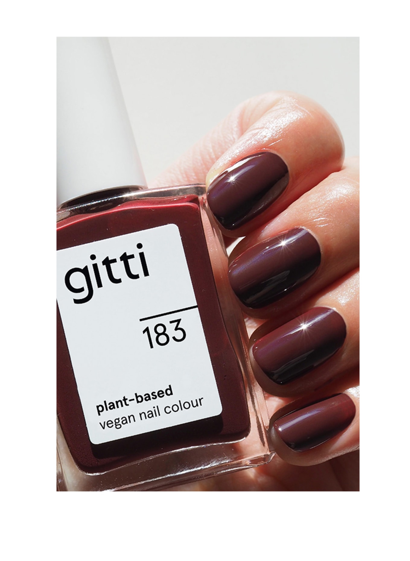 gitti PLANT-BASED VEGAN NAIL COLOUR: NO. 183 - PRECIOUS PLUM