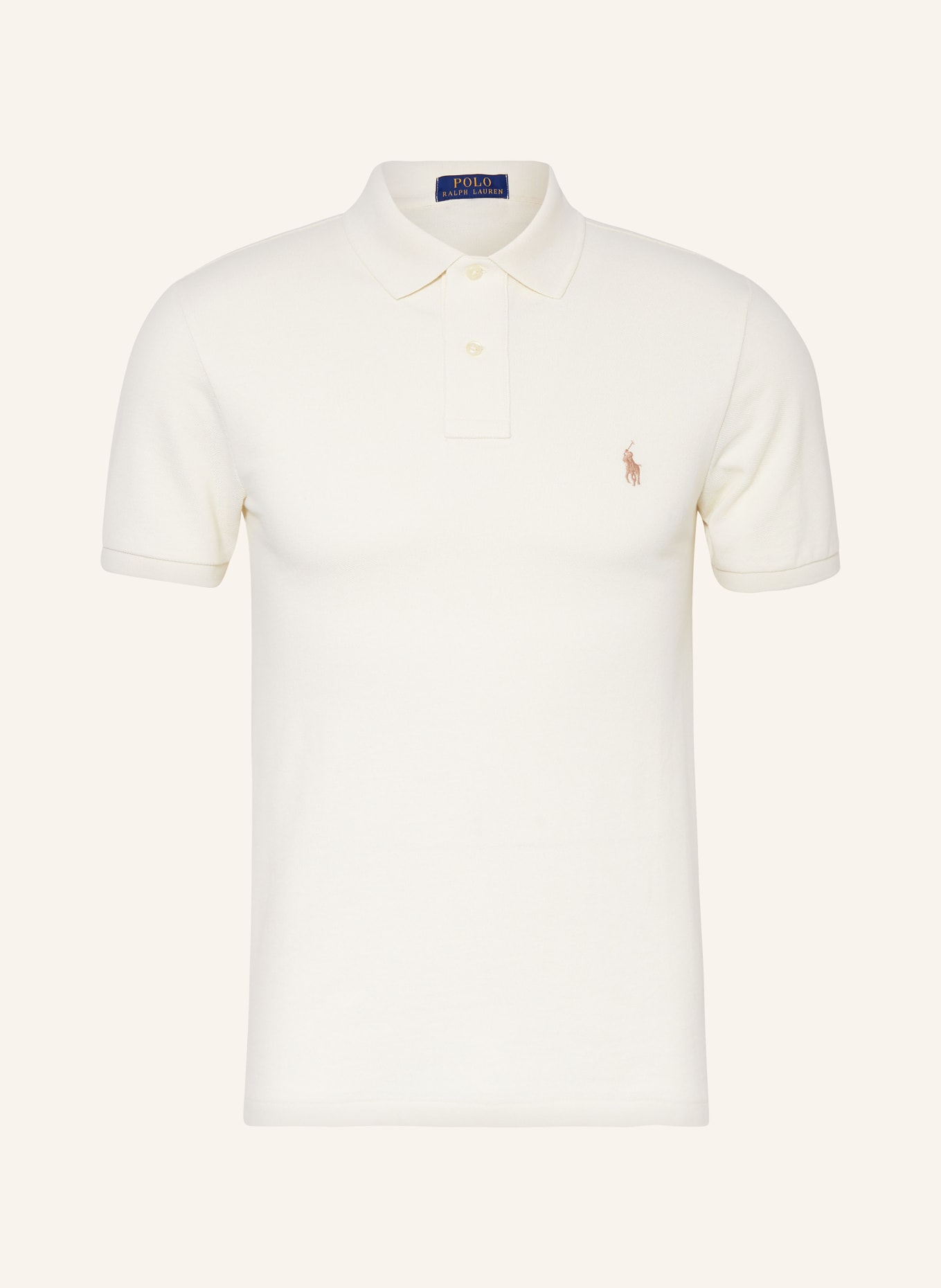 POLO RALPH LAUREN Piqué polo shirt slim fit, Color: CREAM (Image 1)