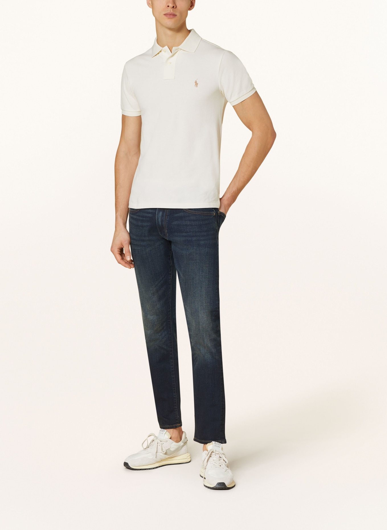 POLO RALPH LAUREN Piqué-Poloshirt Slim Fit, Farbe: CREME (Bild 2)