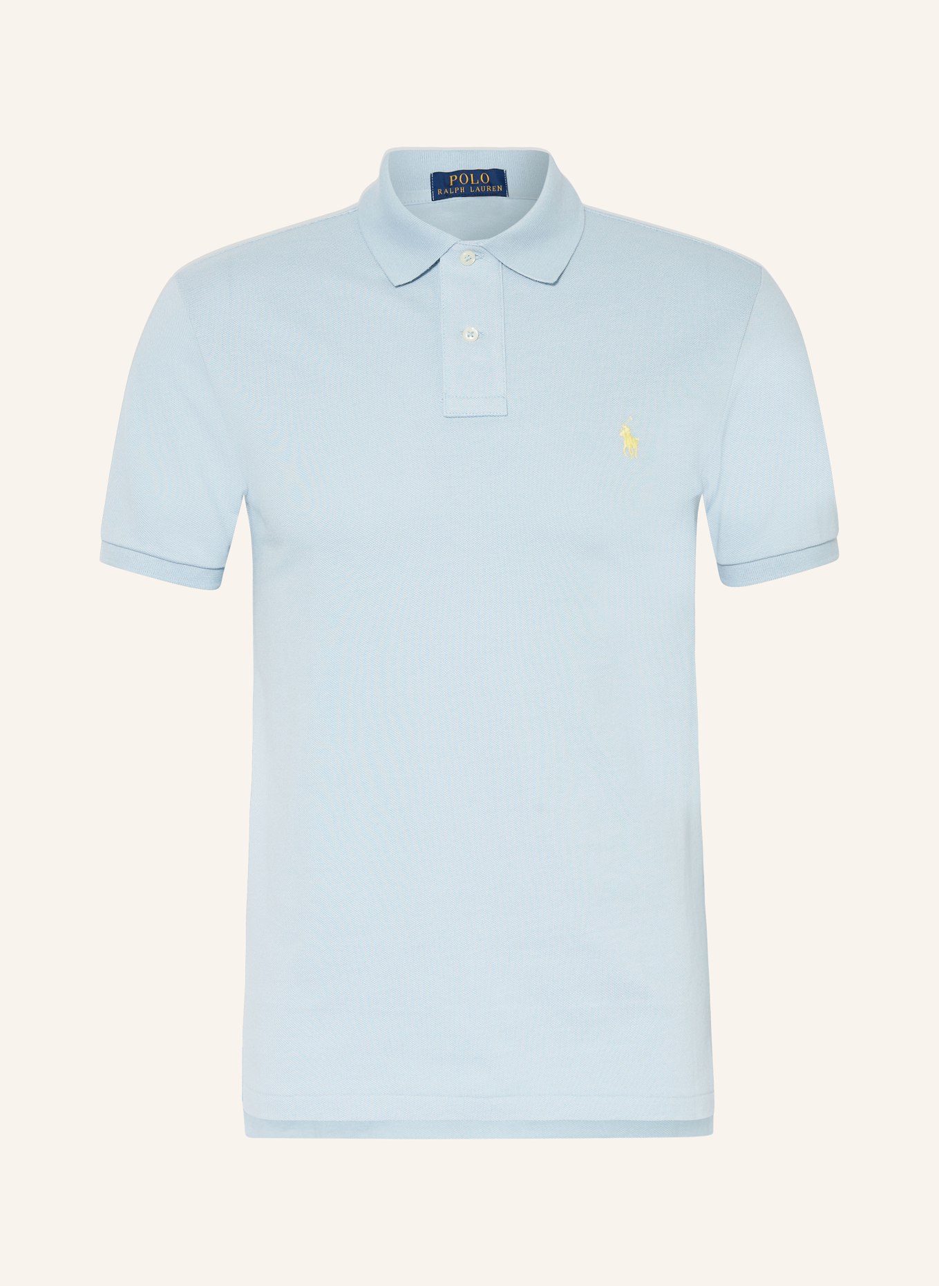 POLO RALPH LAUREN Piqué polo shirt slim fit, Color: BLUE GRAY (Image 1)