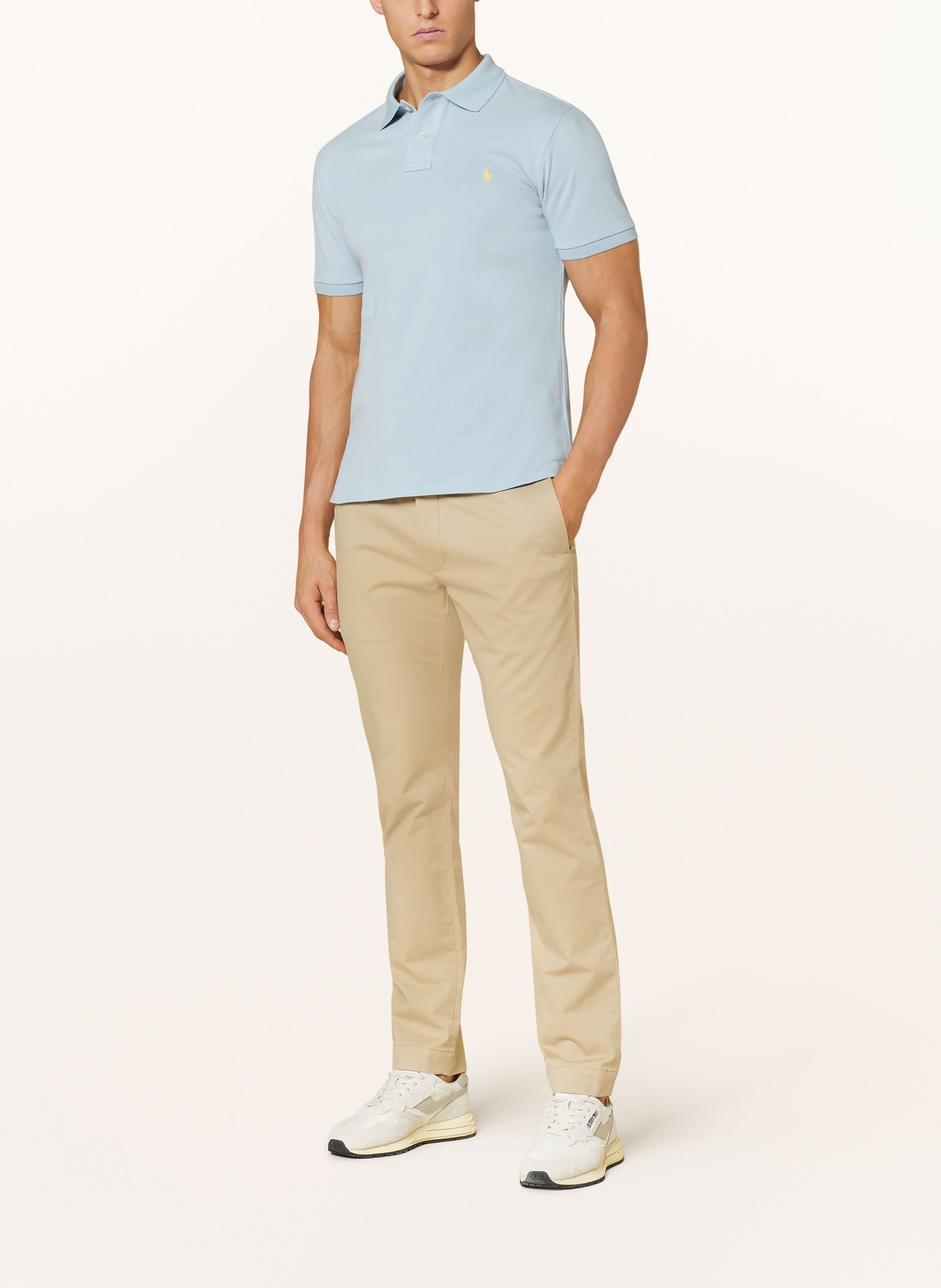 POLO RALPH LAUREN Piqué polo shirt slim fit, Color: BLUE GRAY (Image 2)