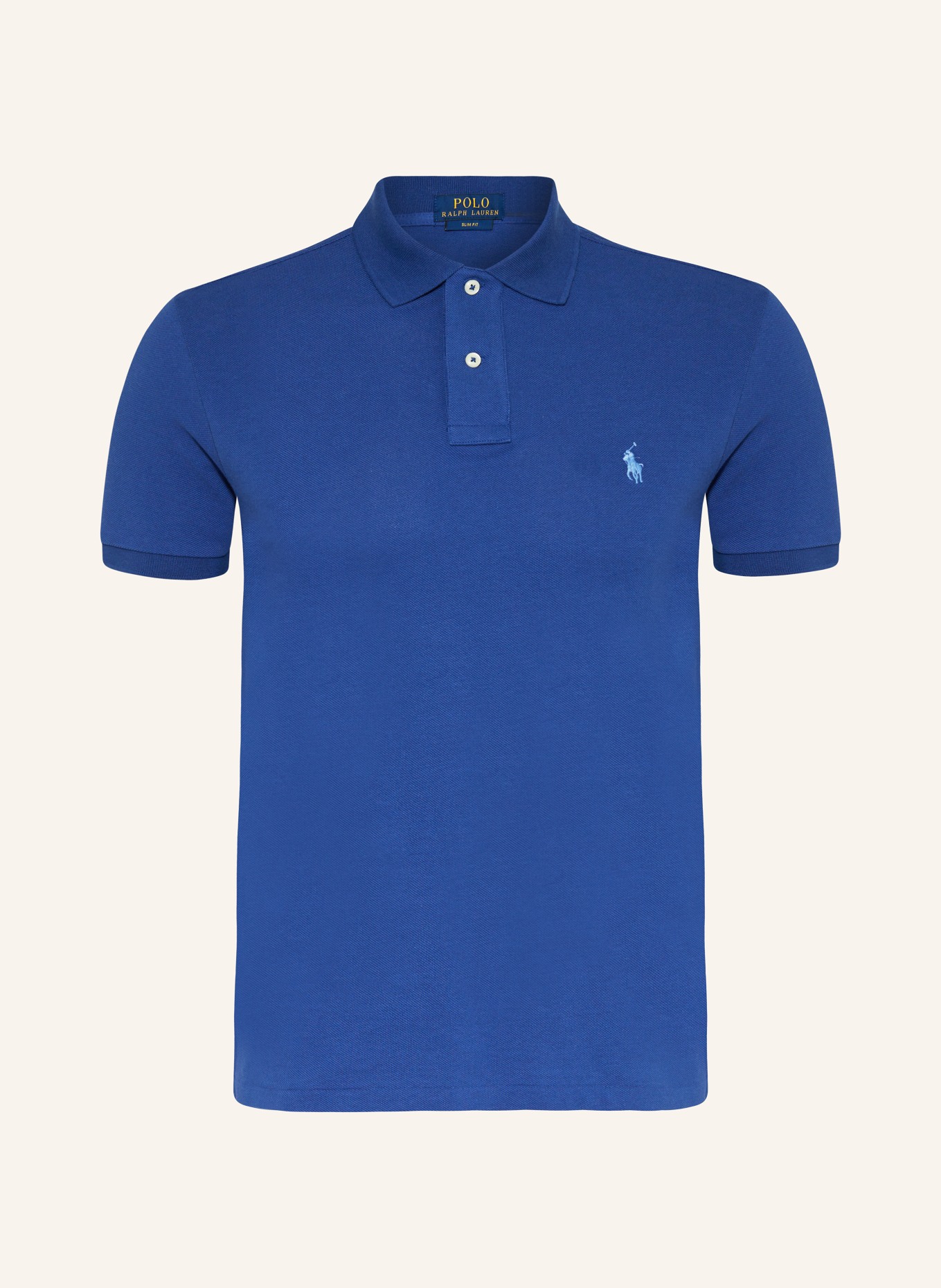 POLO RALPH LAUREN Piqué-Poloshirt Slim Fit, Farbe: BLAU (Bild 1)