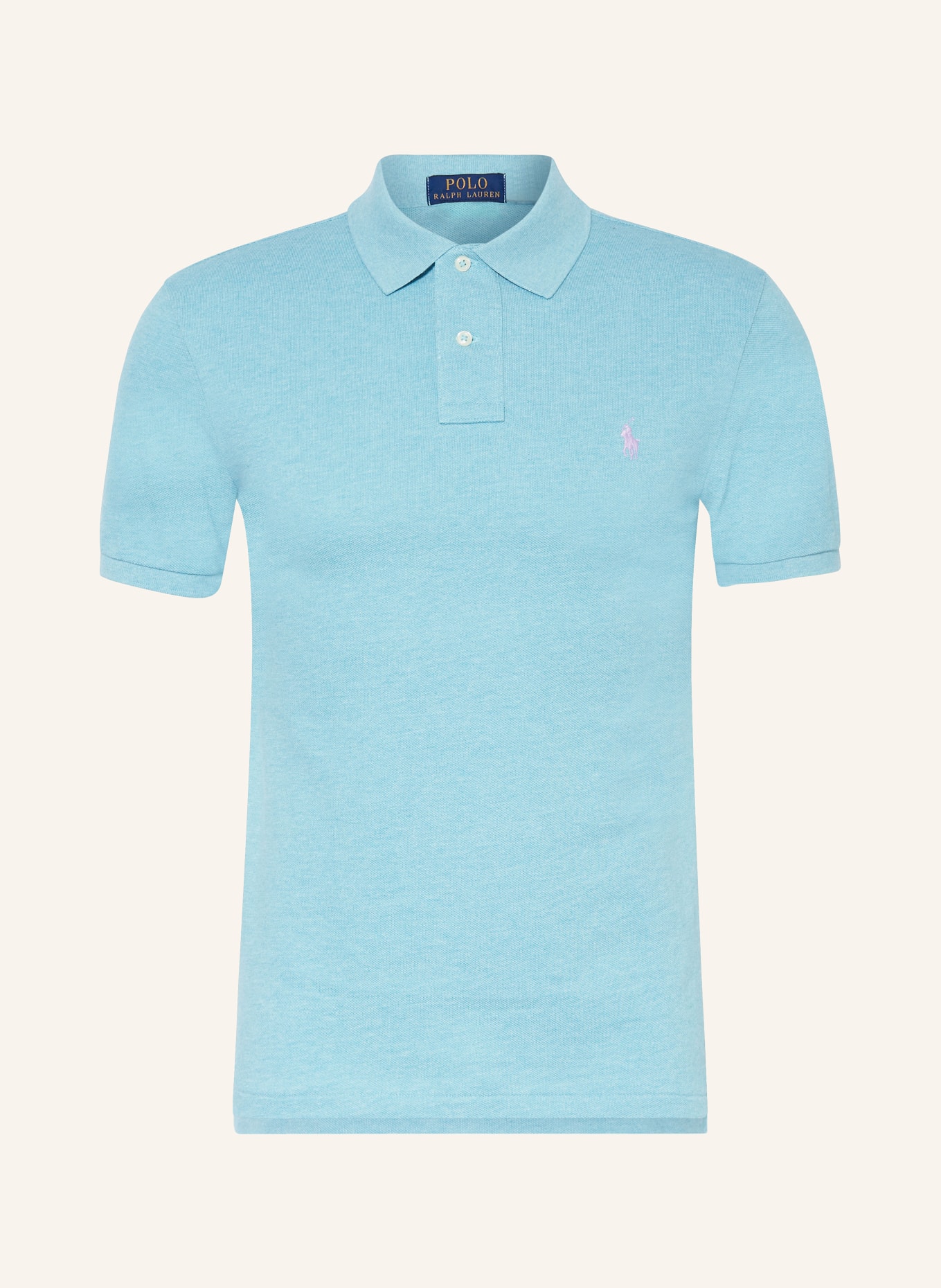 POLO RALPH LAUREN Piqué-Poloshirt Slim Fit, Farbe: TÜRKIS (Bild 1)