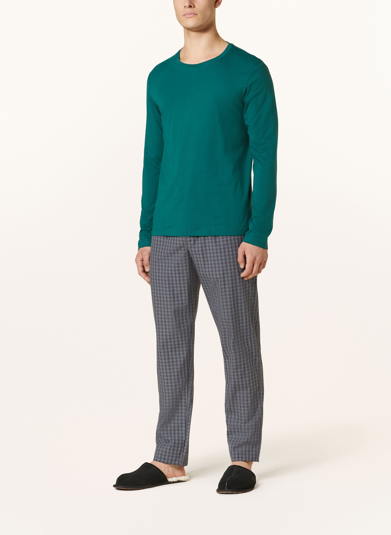 HANRO Pajama shirt LIVING , Color: GREEN (Image 2)