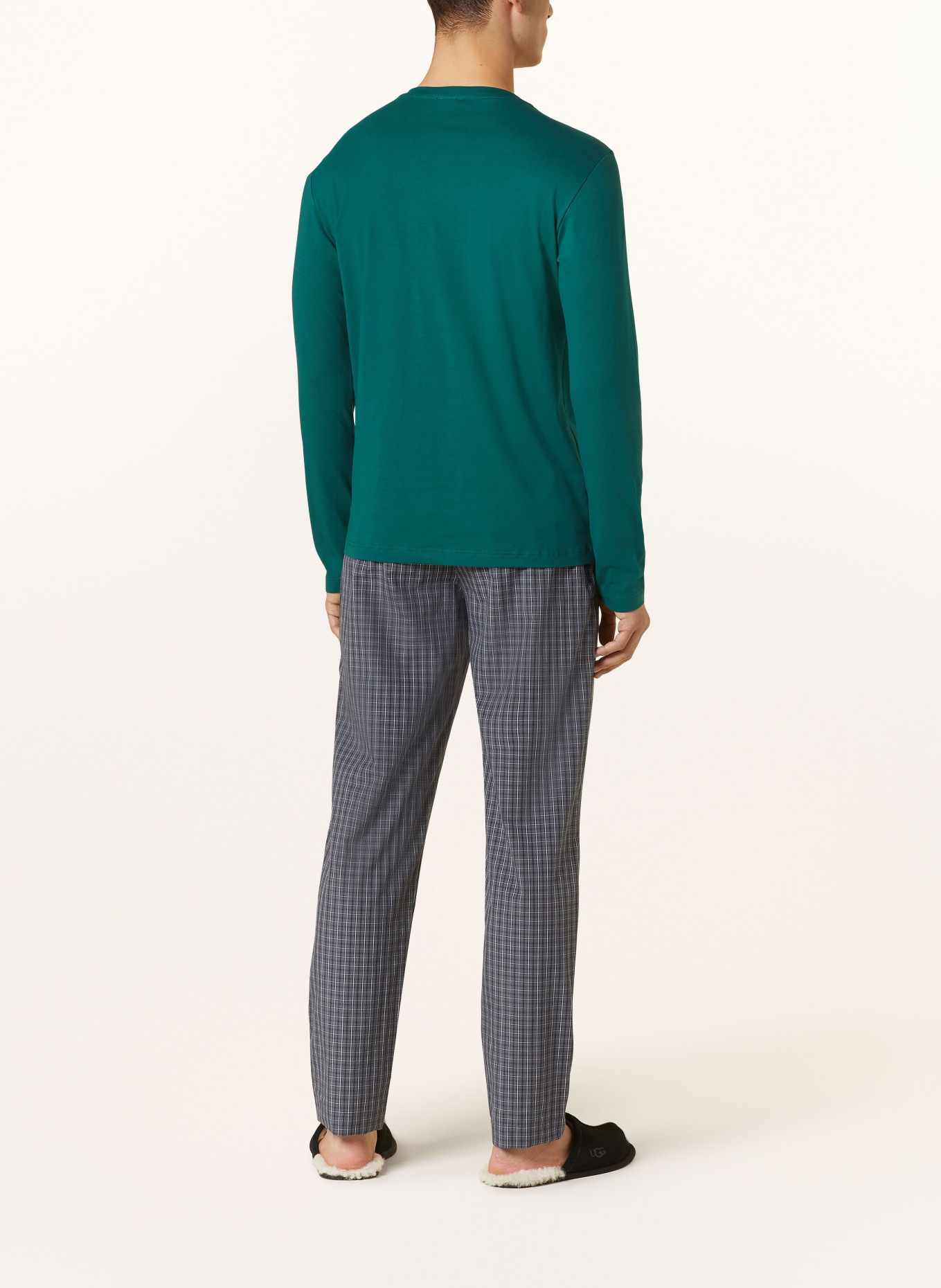 HANRO Pajama shirt LIVING , Color: GREEN (Image 3)