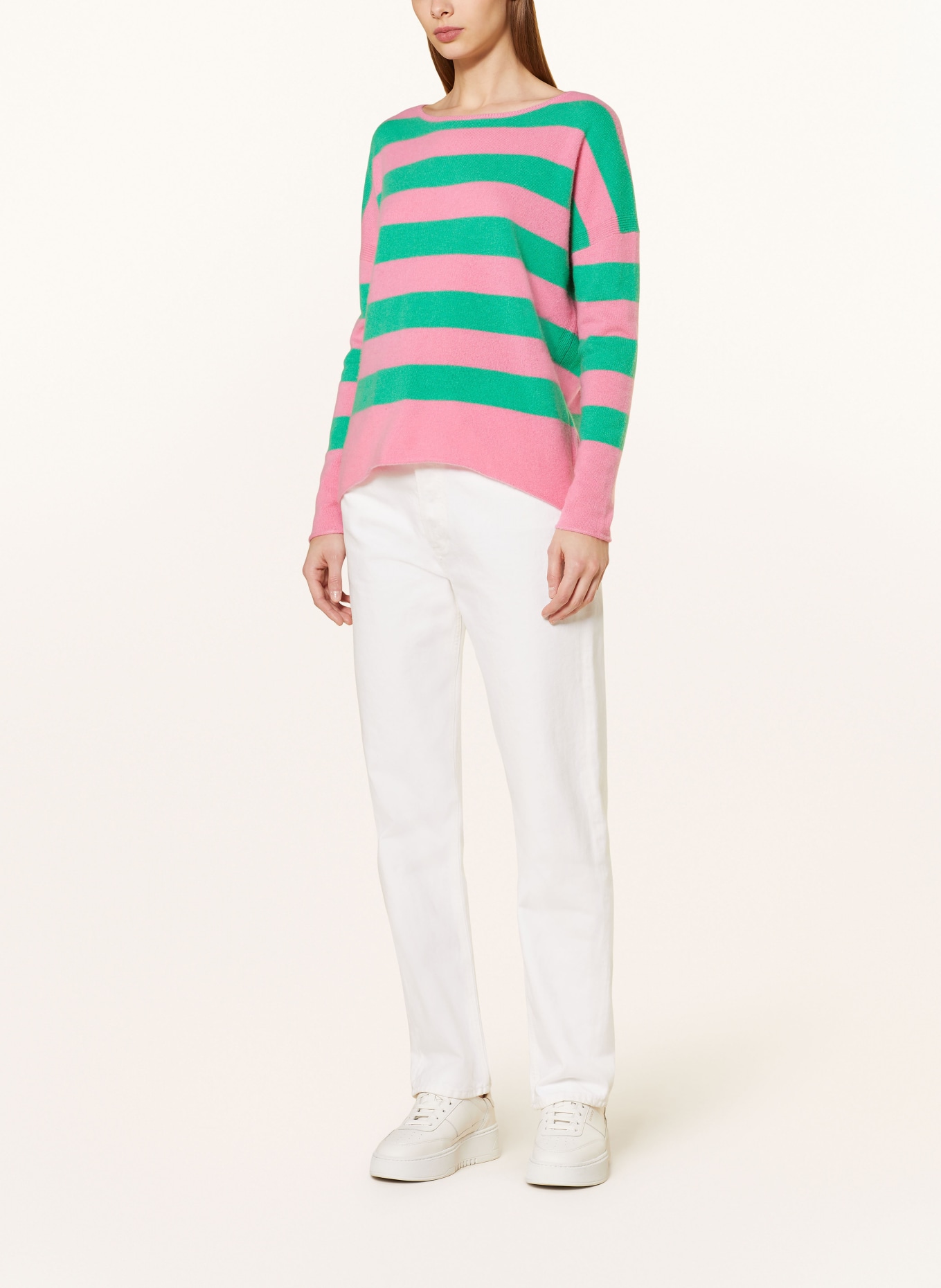lilienfels Cashmere-Pullover, Farbe: ROSA/ GRÜN (Bild 2)