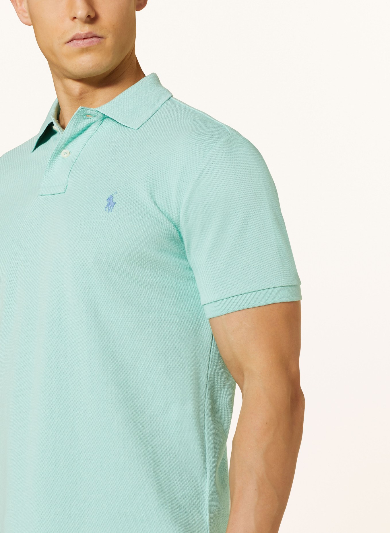 POLO RALPH LAUREN Piqué-Poloshirt Custom Slim Fit, Farbe: MINT (Bild 4)