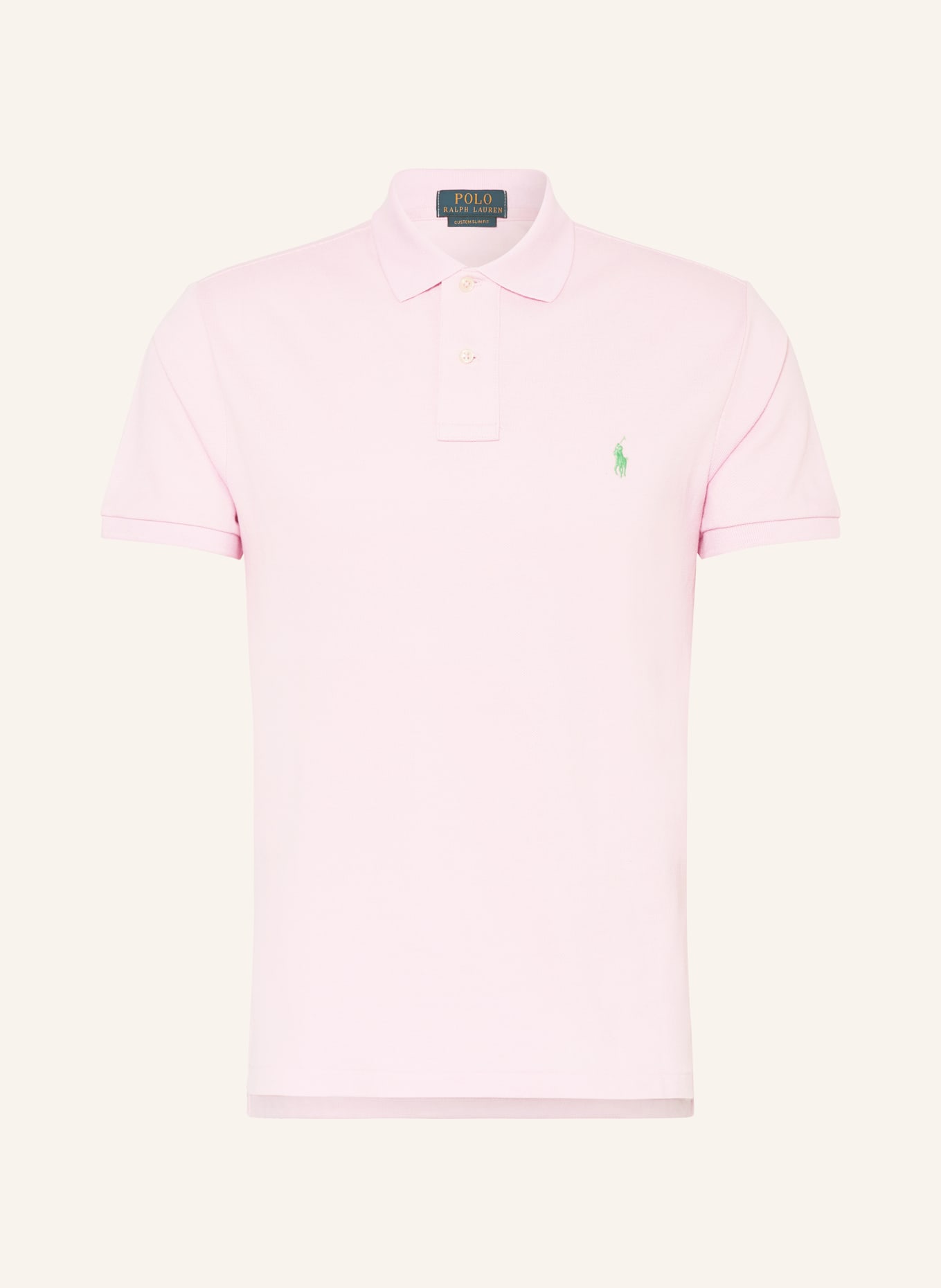 POLO RALPH LAUREN Piqué-Poloshirt Custom Slim Fit, Farbe: ROSA (Bild 1)