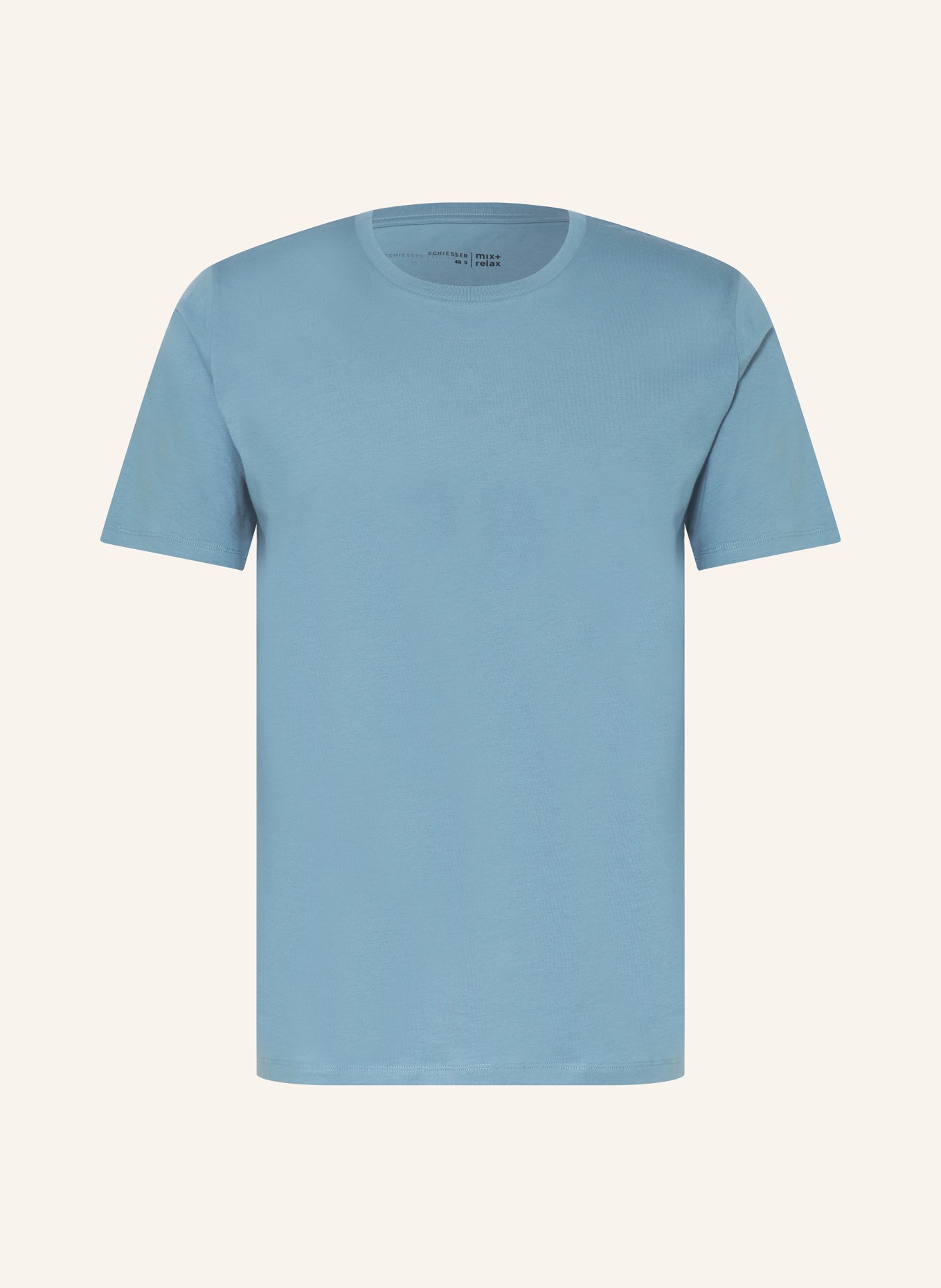 SCHIESSER Pajama shirt MIX+RELAX, Color: BLUE GRAY (Image 1)