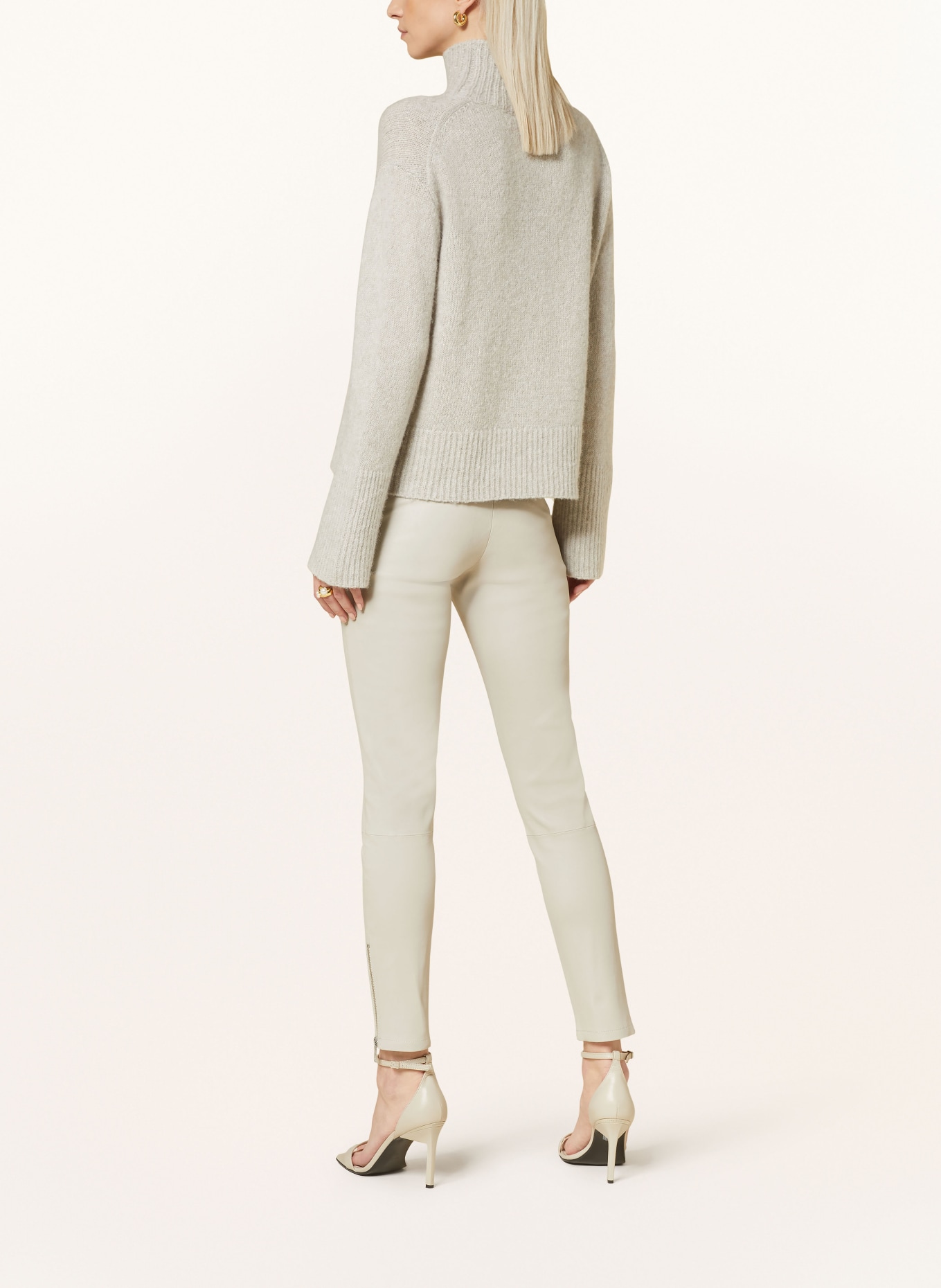 lilienfels 7/8 leather trousers , Color: CREAM (Image 3)